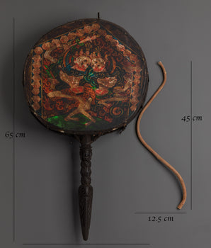 Tantric Drum with Stick | Perfect For Meditation & Rituals