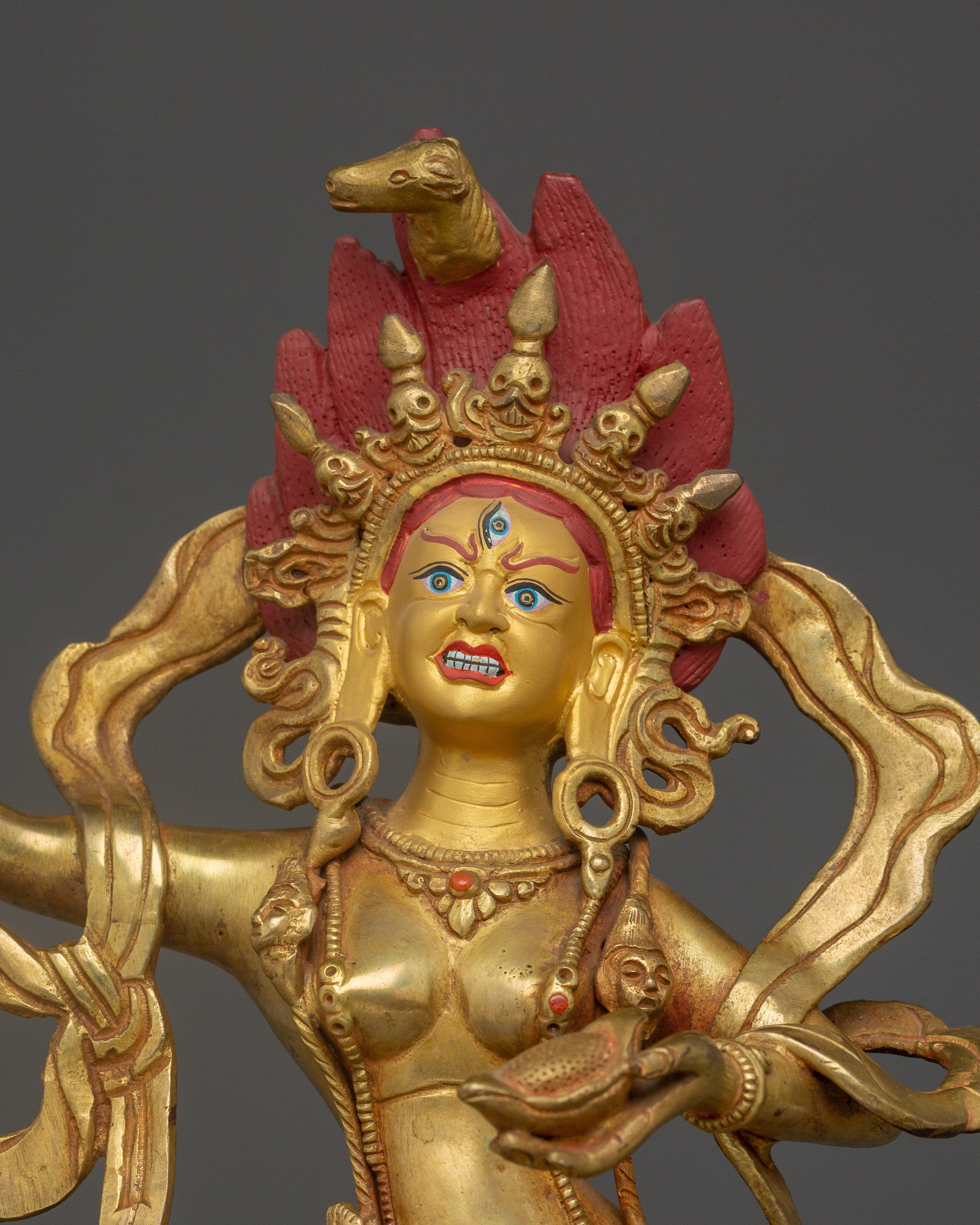Dorje Phagmo Gold Plated Statue | Spiritual Protection