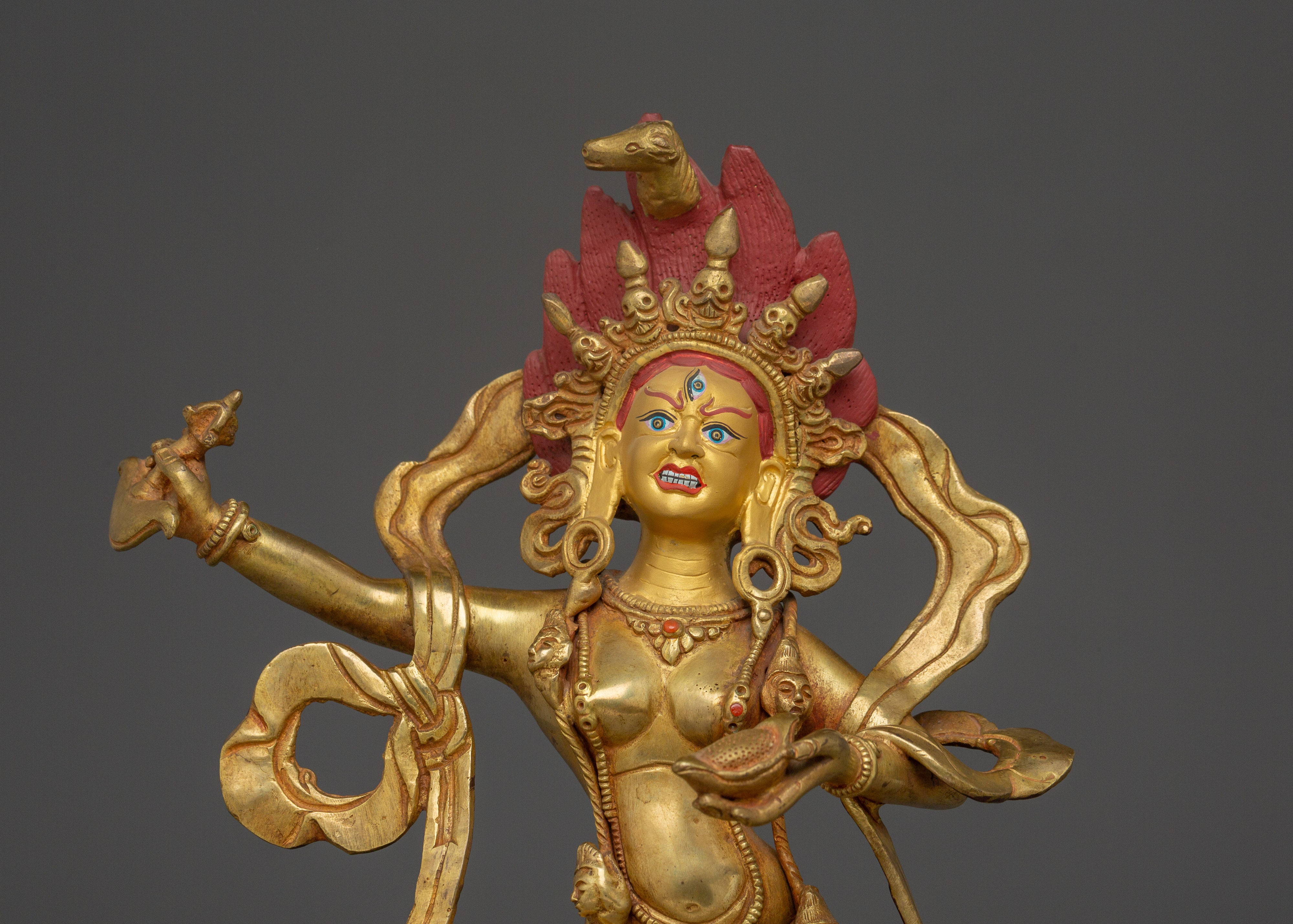 Dorje Phagmo Gold Plated Statue | Spiritual Protection