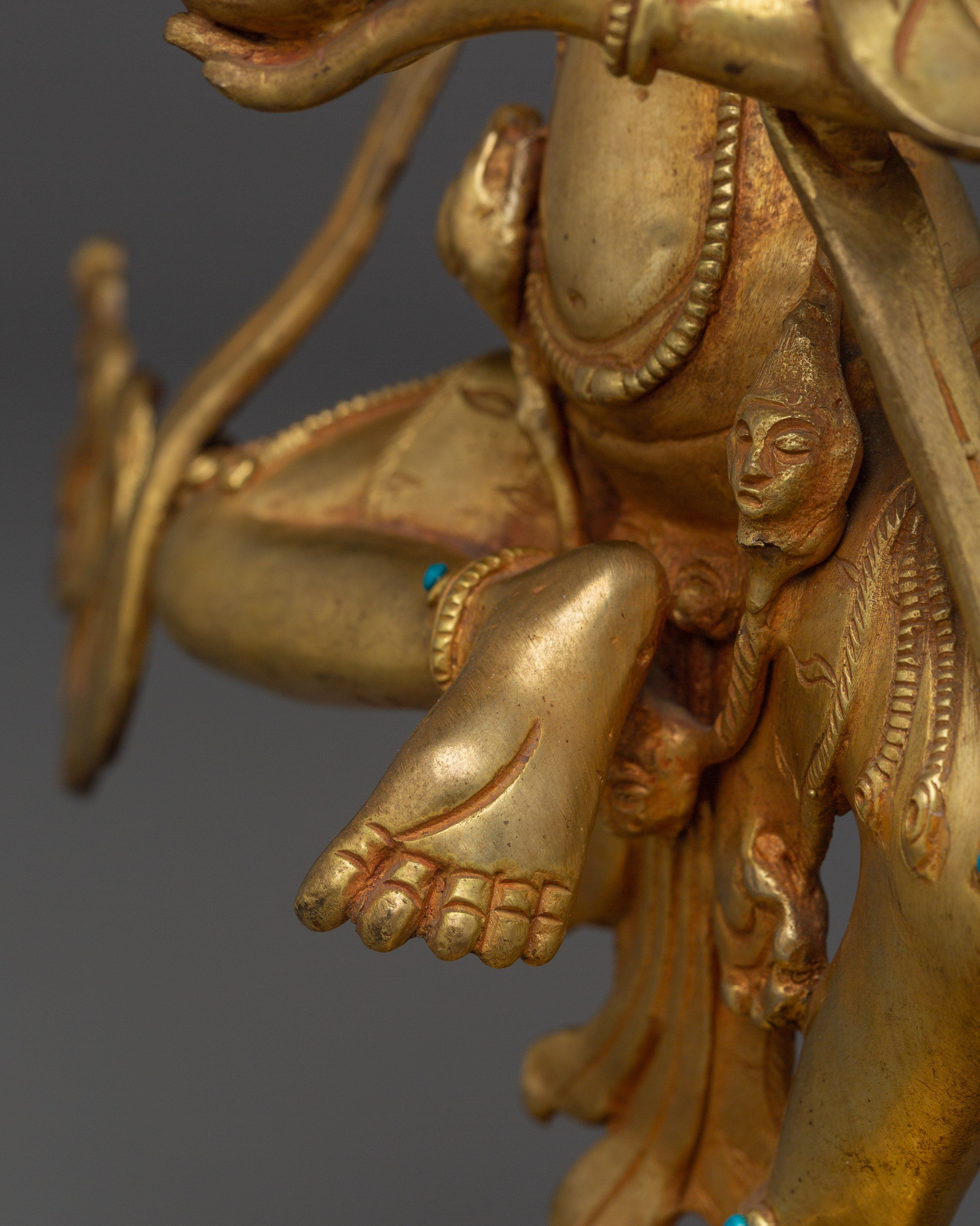 Dorje Phagmo Gold Plated Statue | Spiritual Protection