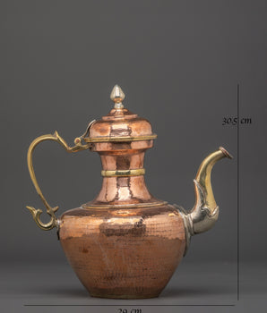 Traditional Copper Teapot | Decorative Tibetan Tea Kettle