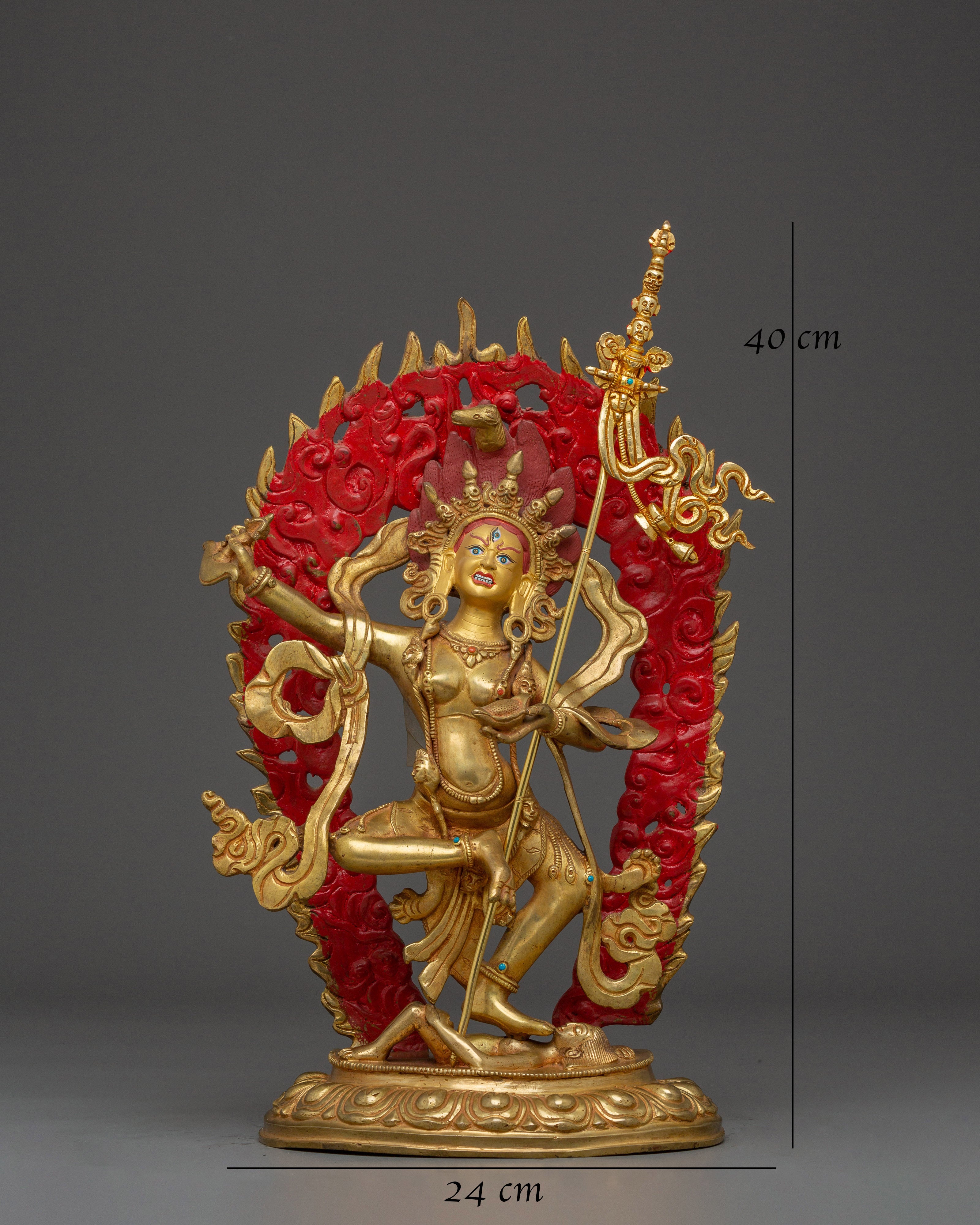 Dorje Phagmo Gold Plated Statue | Spiritual Protection