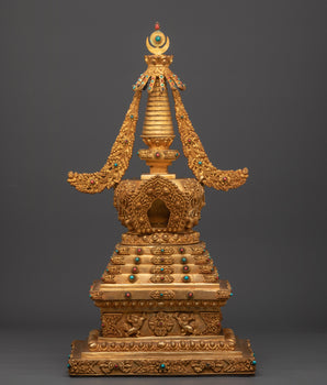 Handcrafted Buddhist Alter Stupa