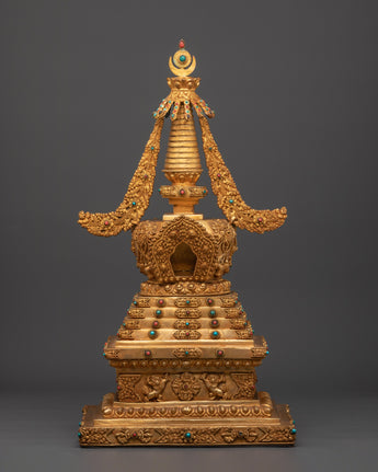 Handcrafted Buddhist Alter Stupa
