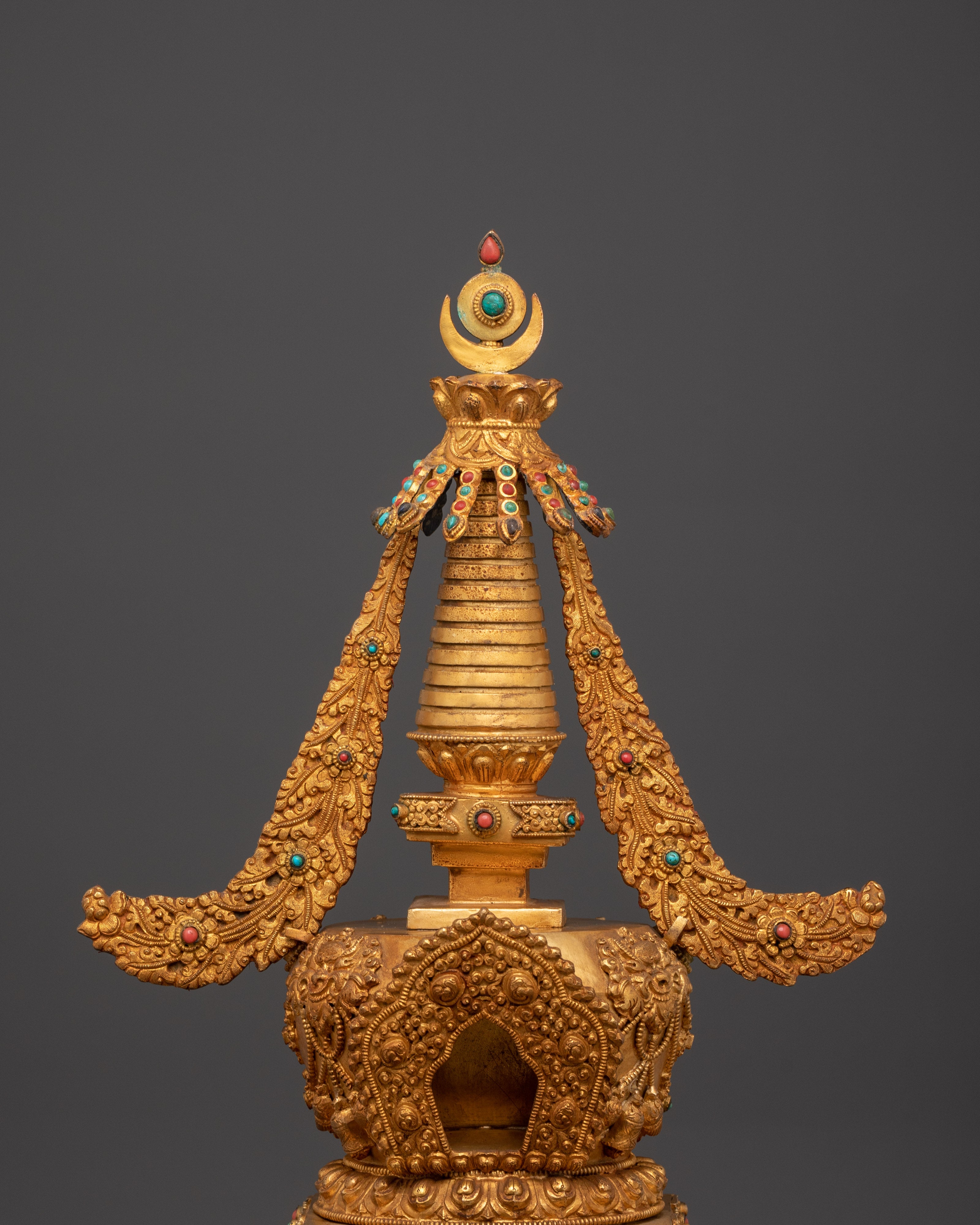 Handcrafted Buddhist Alter Stupa | Sacred Art for Meditation Space