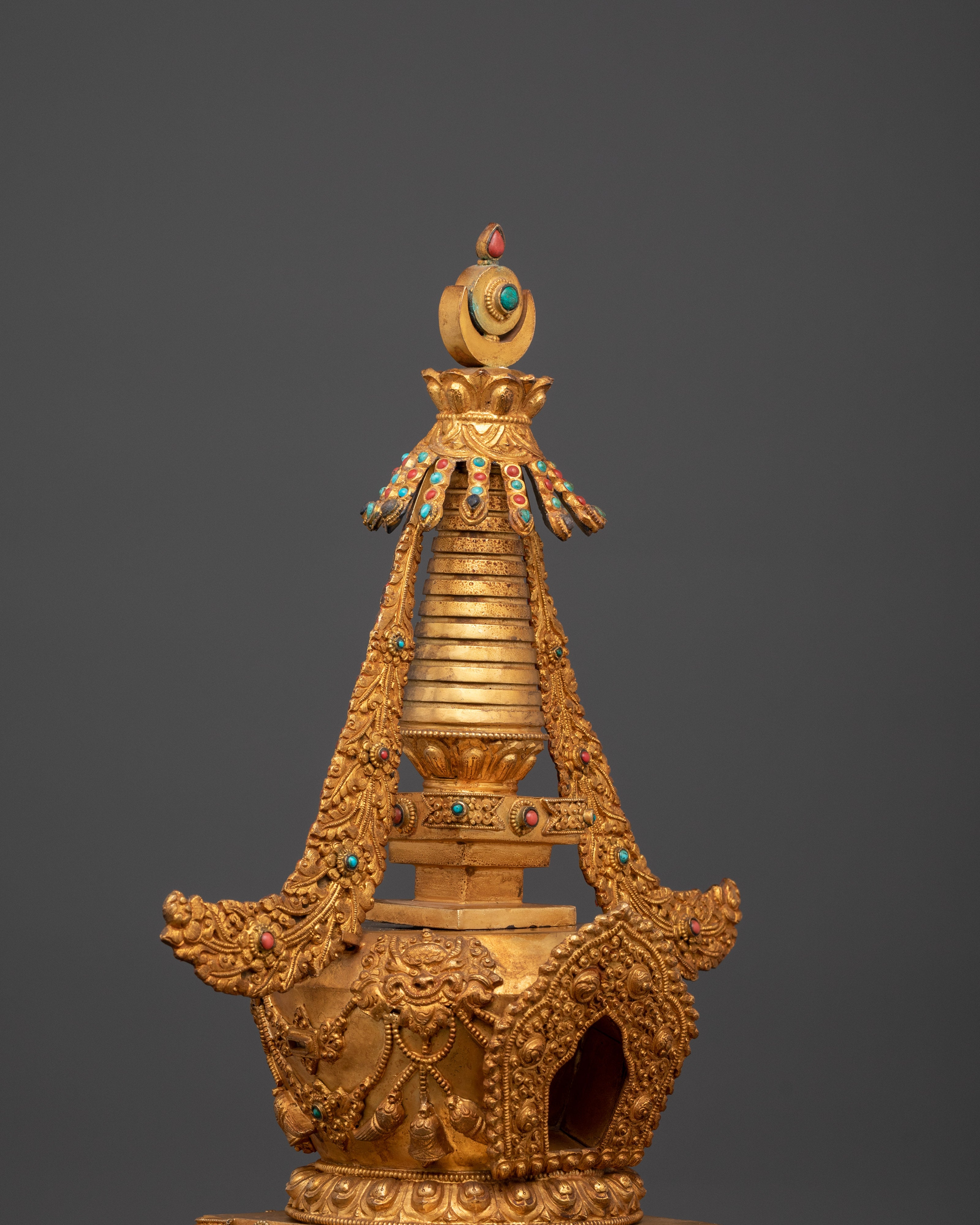 Handcrafted Buddhist Alter Stupa | Sacred Art for Meditation Space