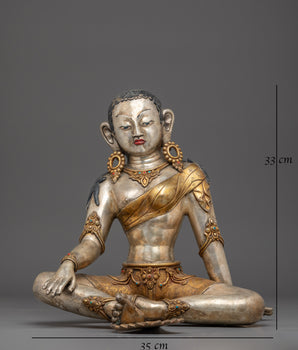 Parvati Copper Gold Plated Statue | Gold & Silver Plating