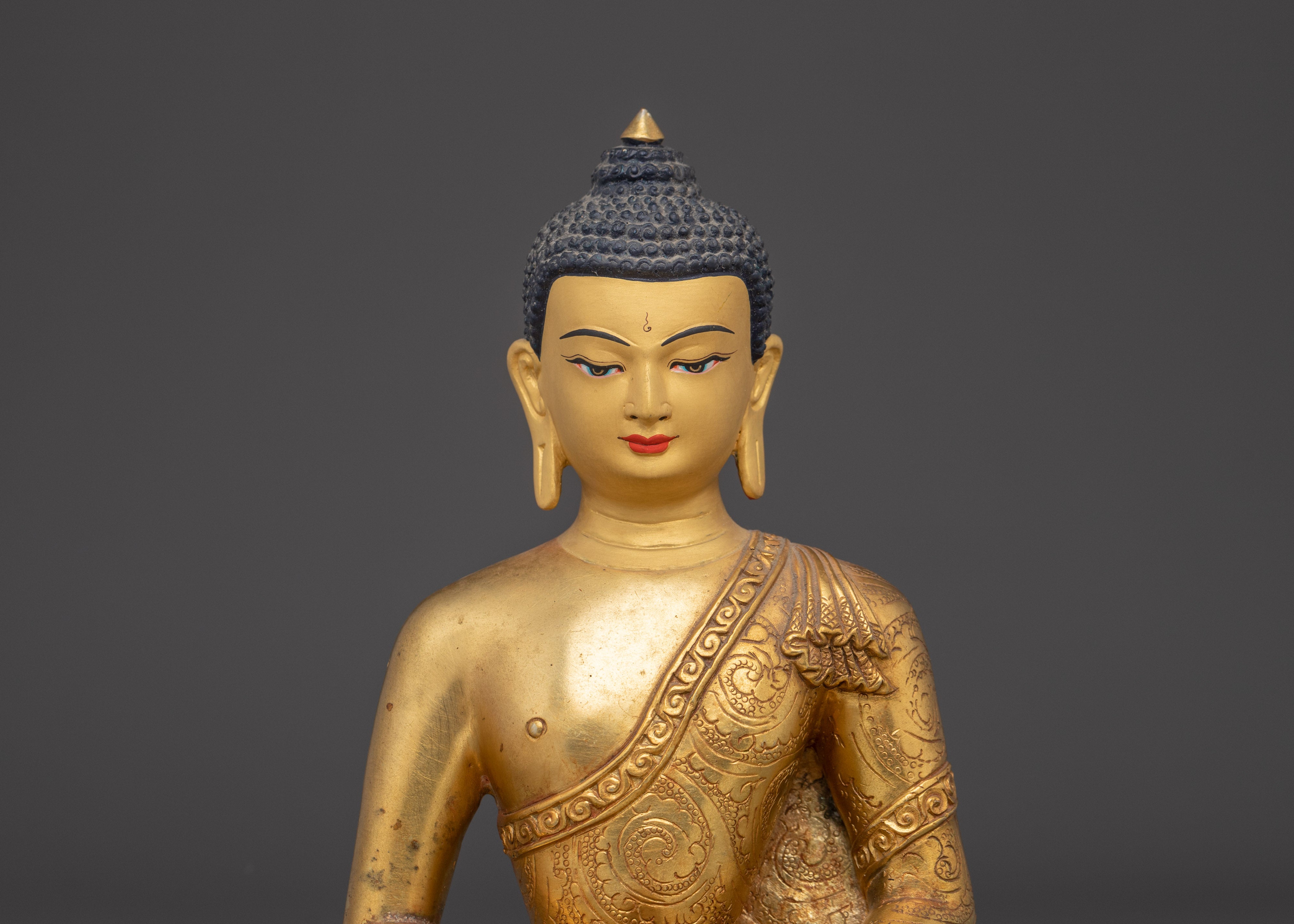 Amitabha Buddha Bodhisattva of Light | Gold-Plated Copper Spiritual Statue