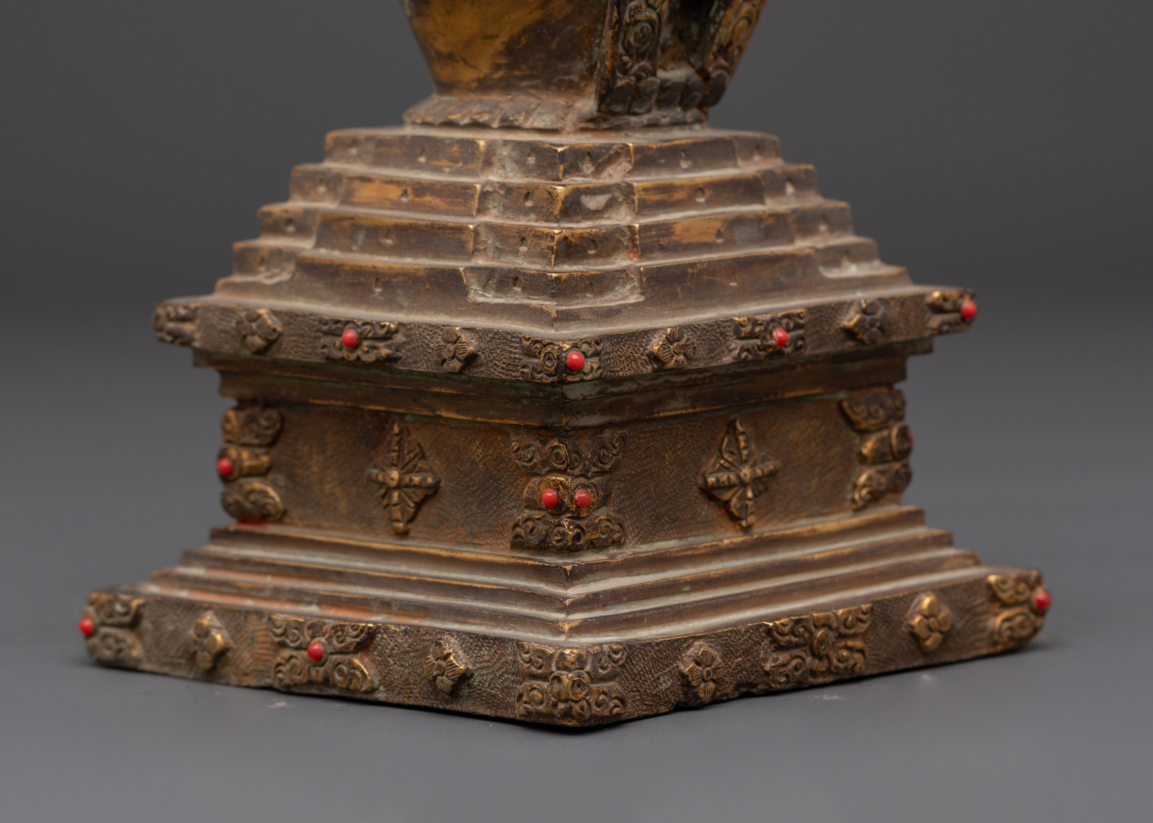 Handcrafted Buddhist Stupa Statue | Sacred Spiritual Artifact for Meditation