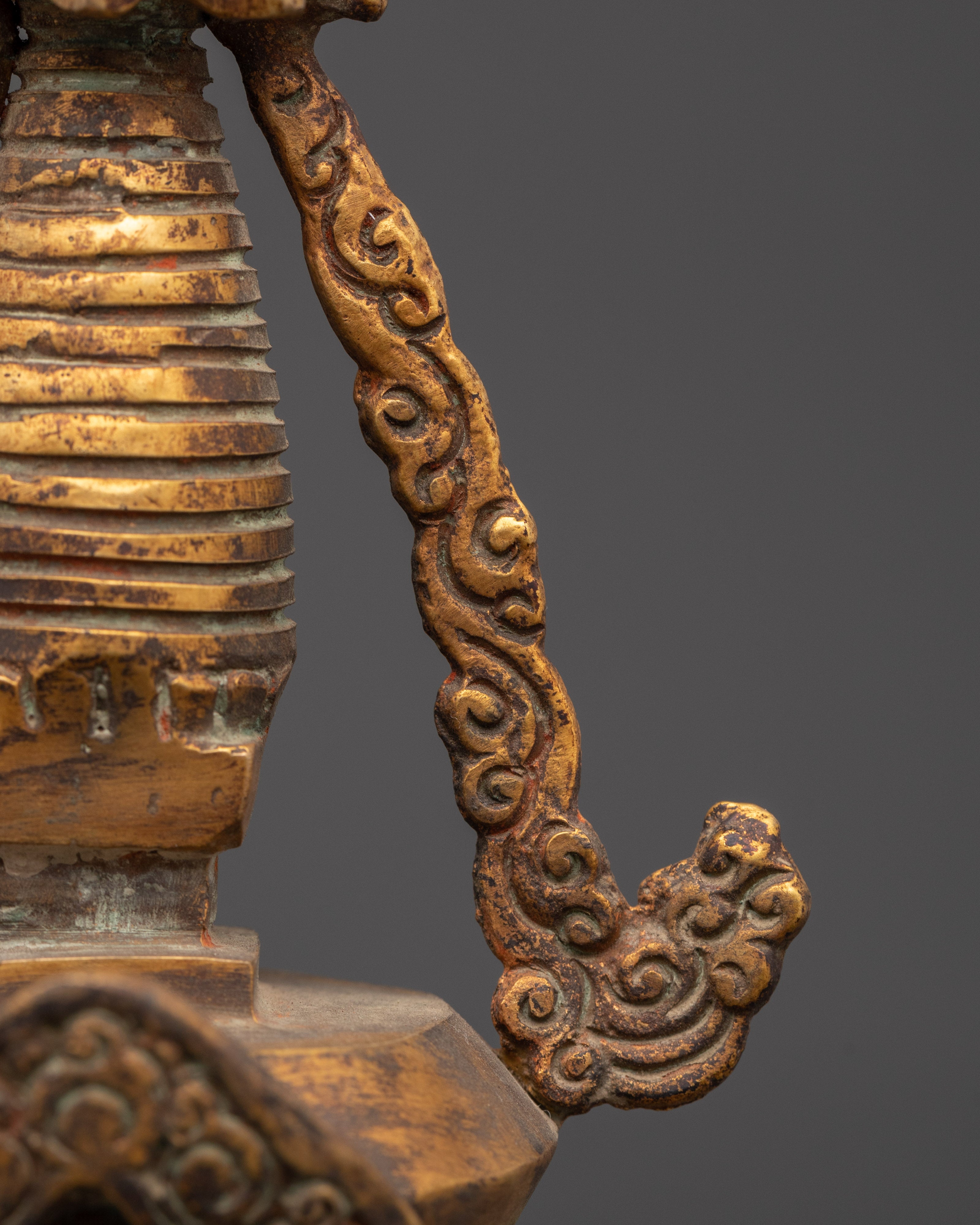 Handcrafted Buddhist Stupa Statue | Sacred Spiritual Artifact for Meditation