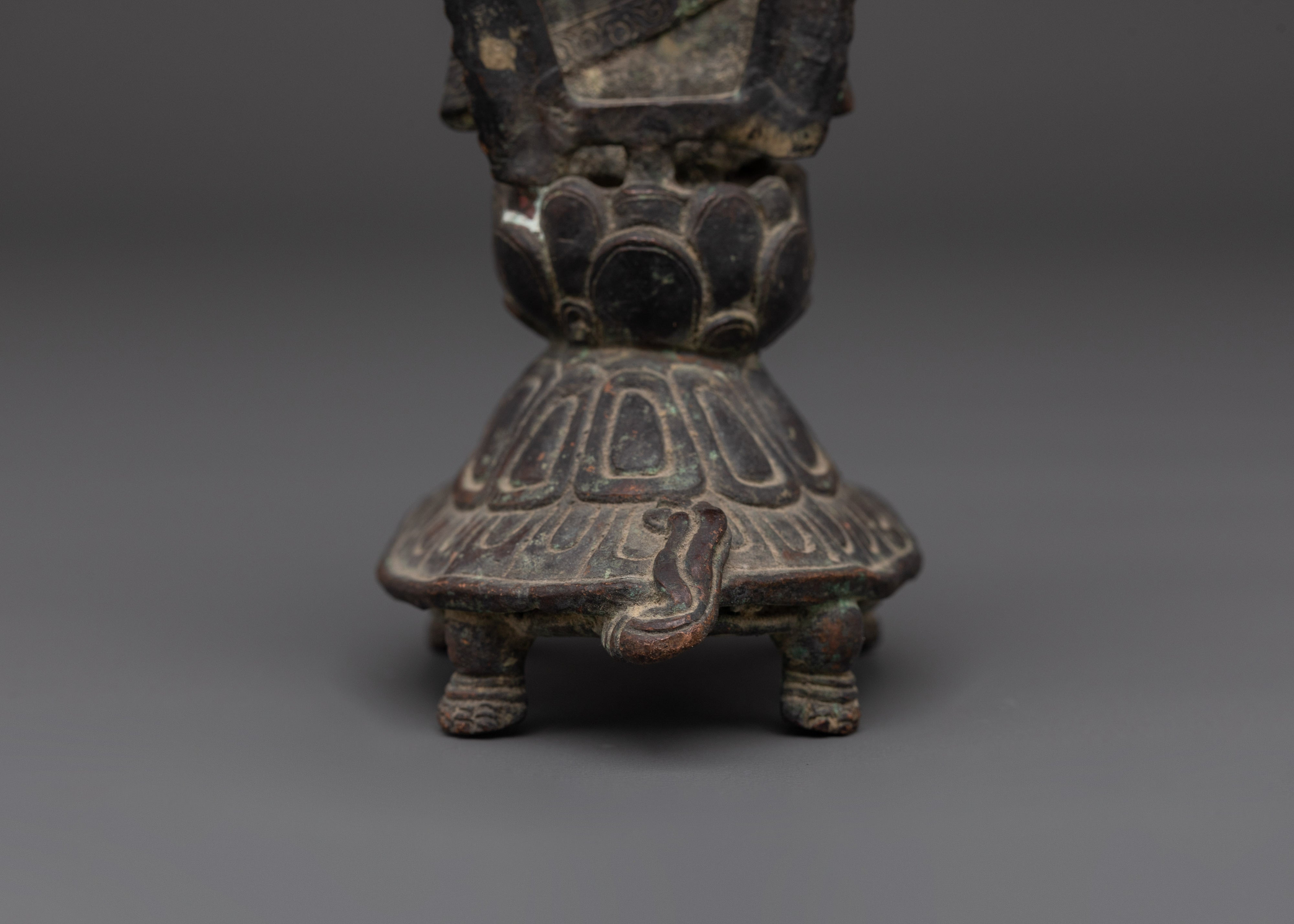 Buddha on Turtle | Spiritual Copper Sculpture