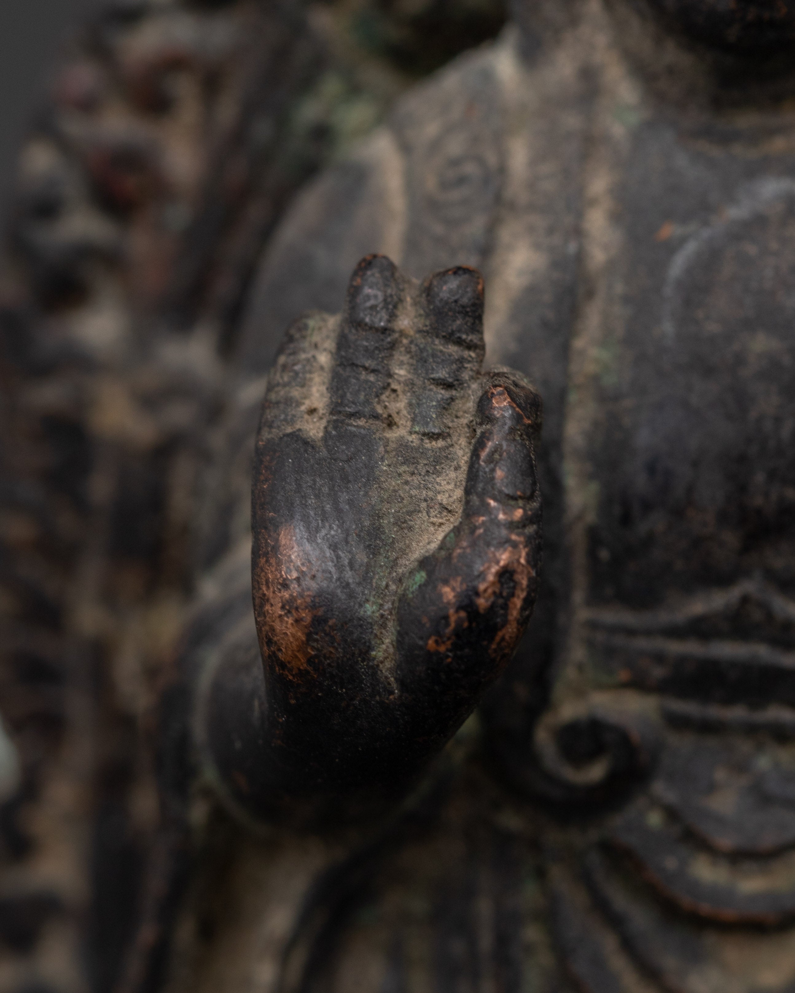 Buddha on Turtle | Spiritual Copper Sculpture