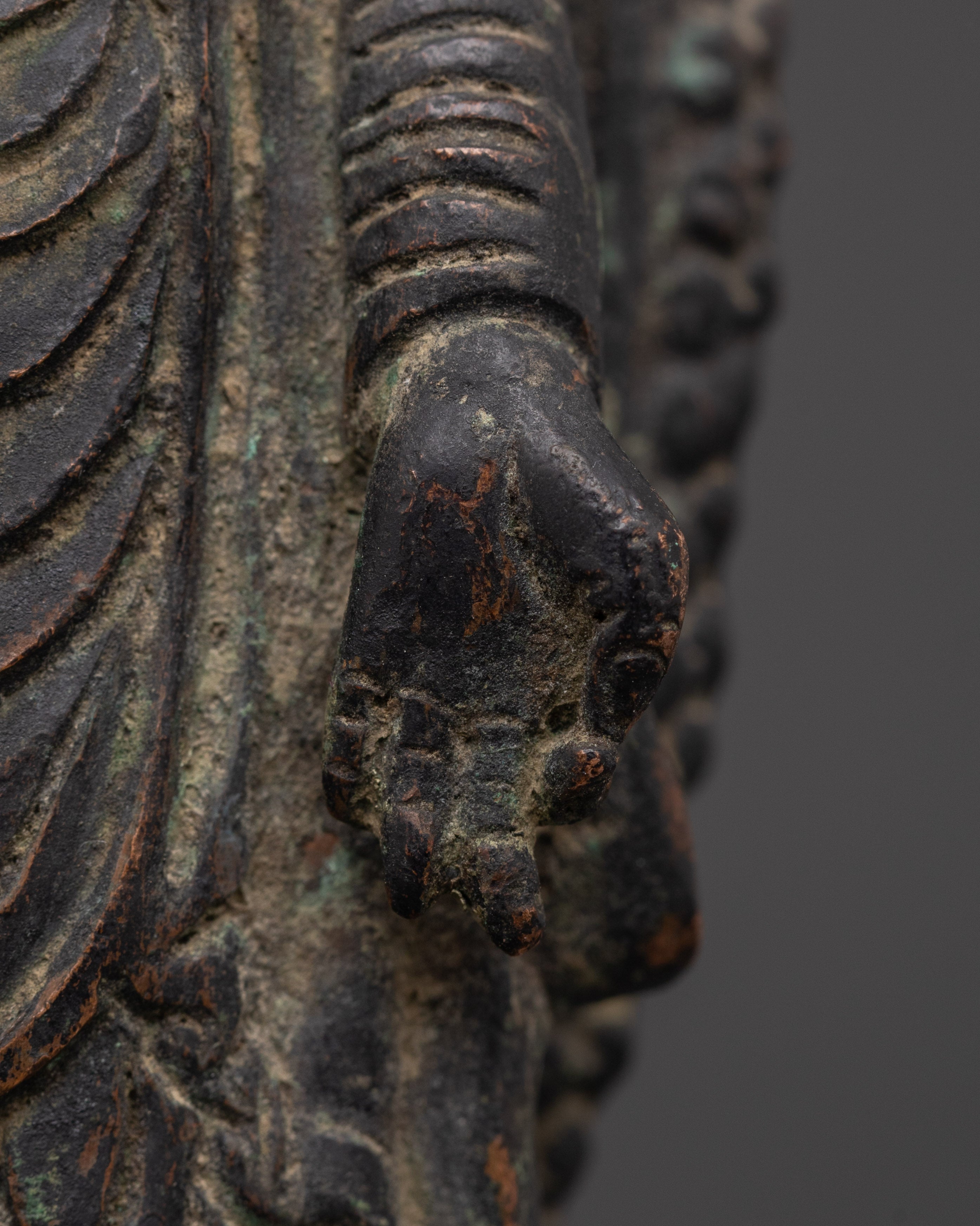 Buddha on Turtle | Spiritual Copper Sculpture