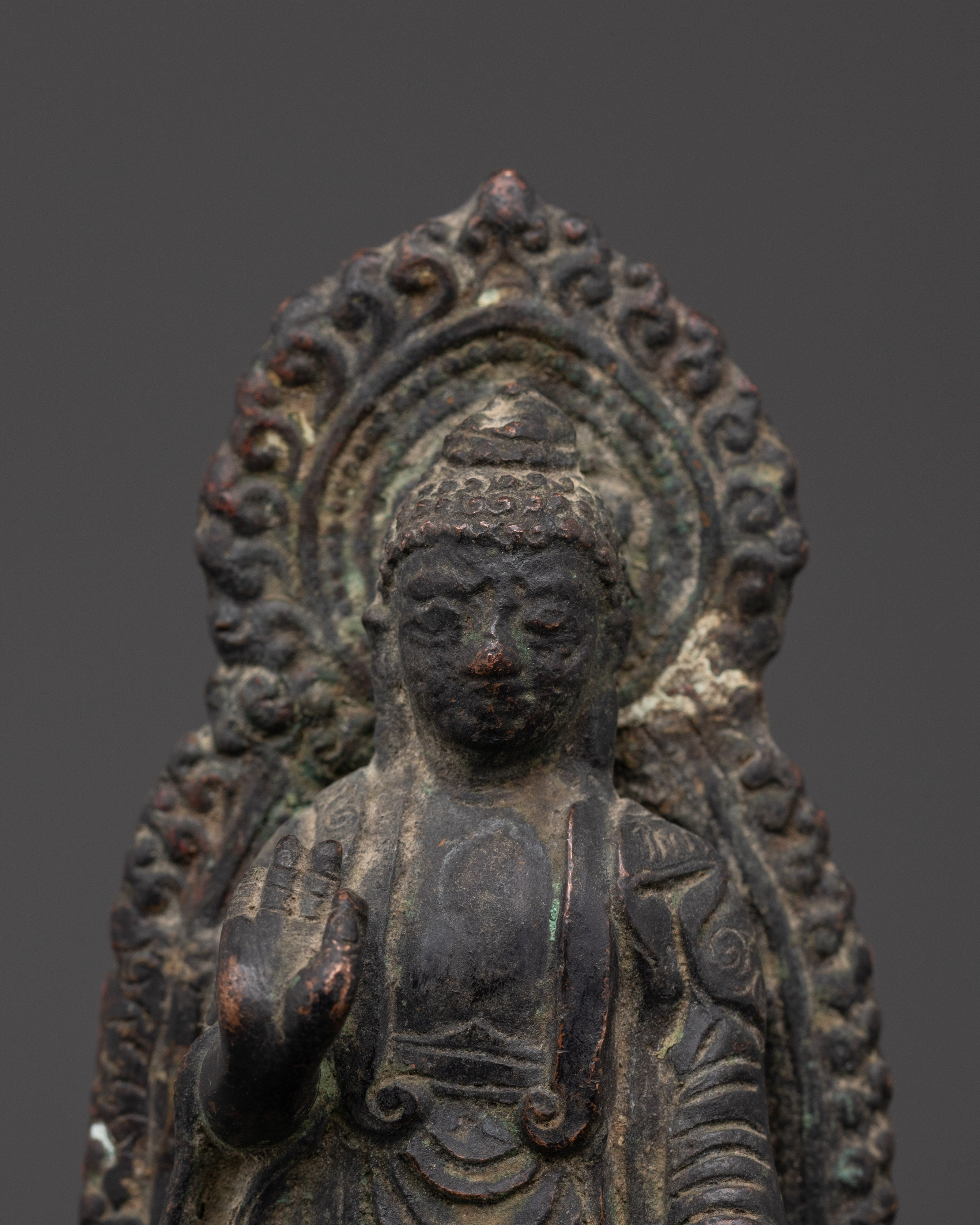 Buddha on Turtle | Spiritual Copper Sculpture