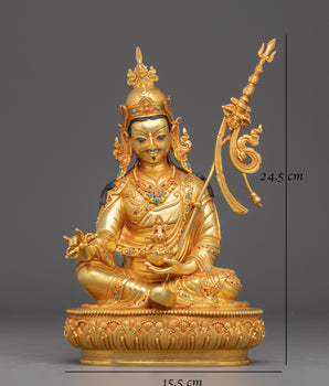 Golden Guru Padmasambhava Statue | Discover Enlightenment