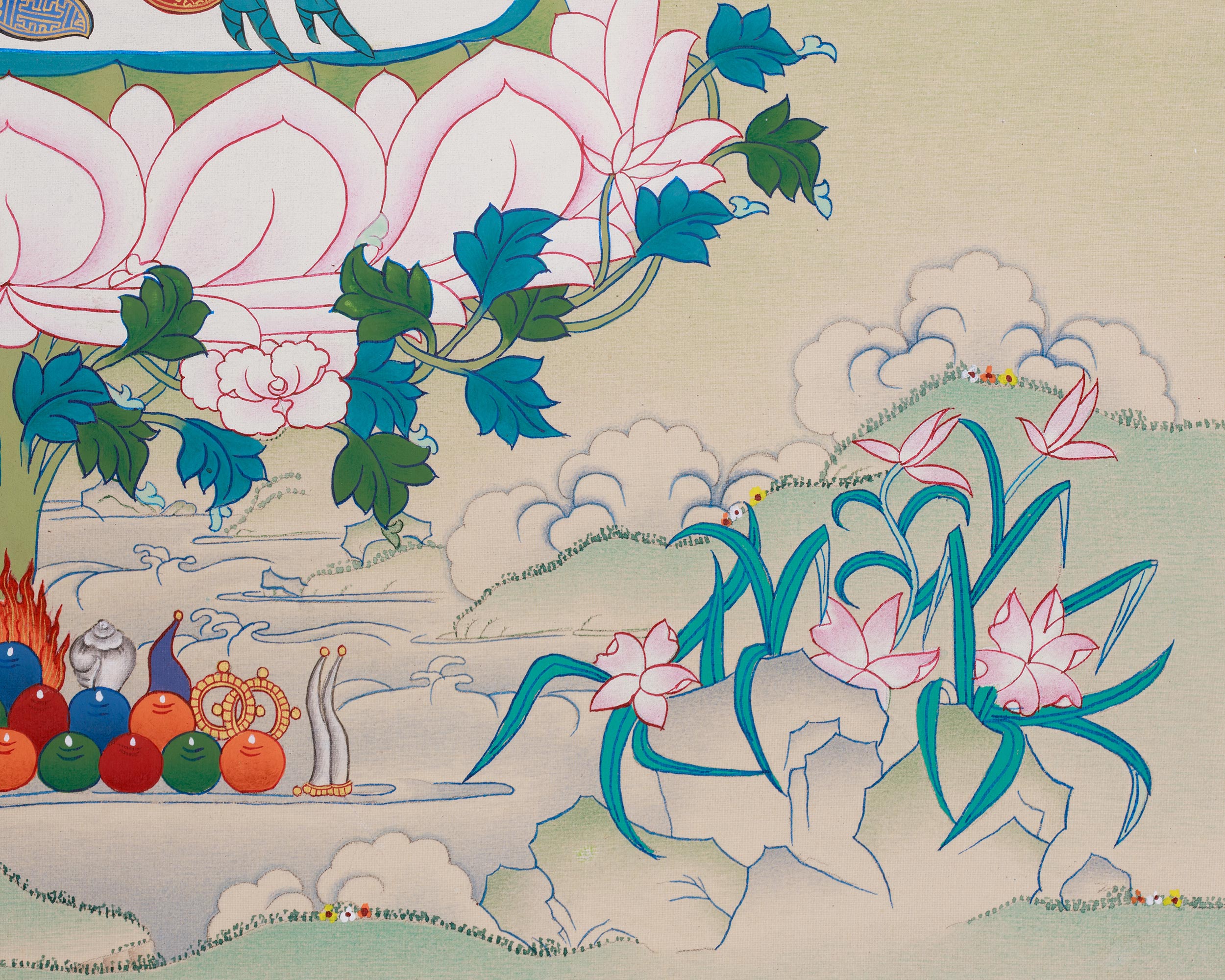 Bodhisattva White Tara Painting | Tibetan Goddess of Compassionate Healing