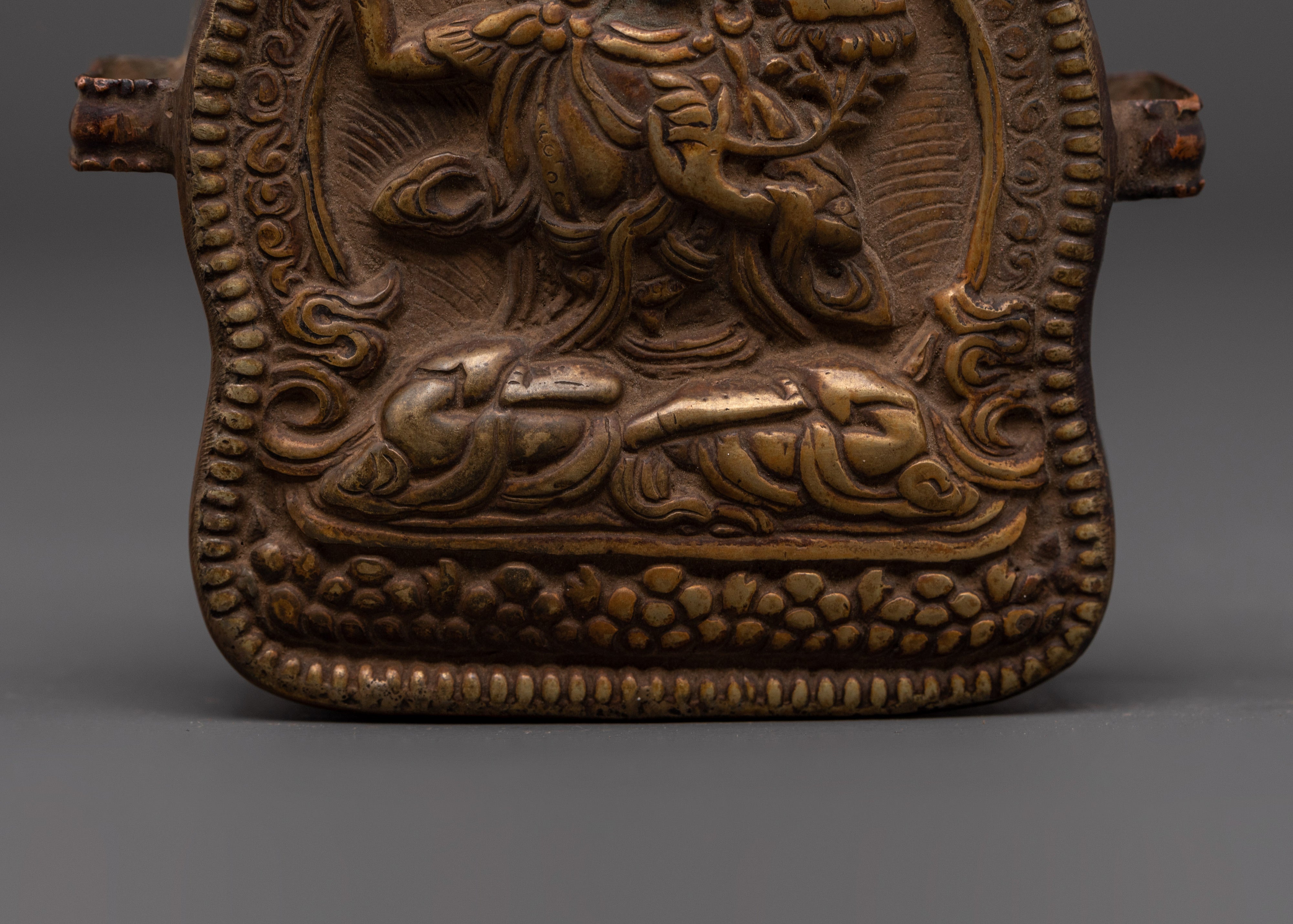 Sacred Mantra Ghau Box | Tibetan Buddhist Copper Prayer Box
