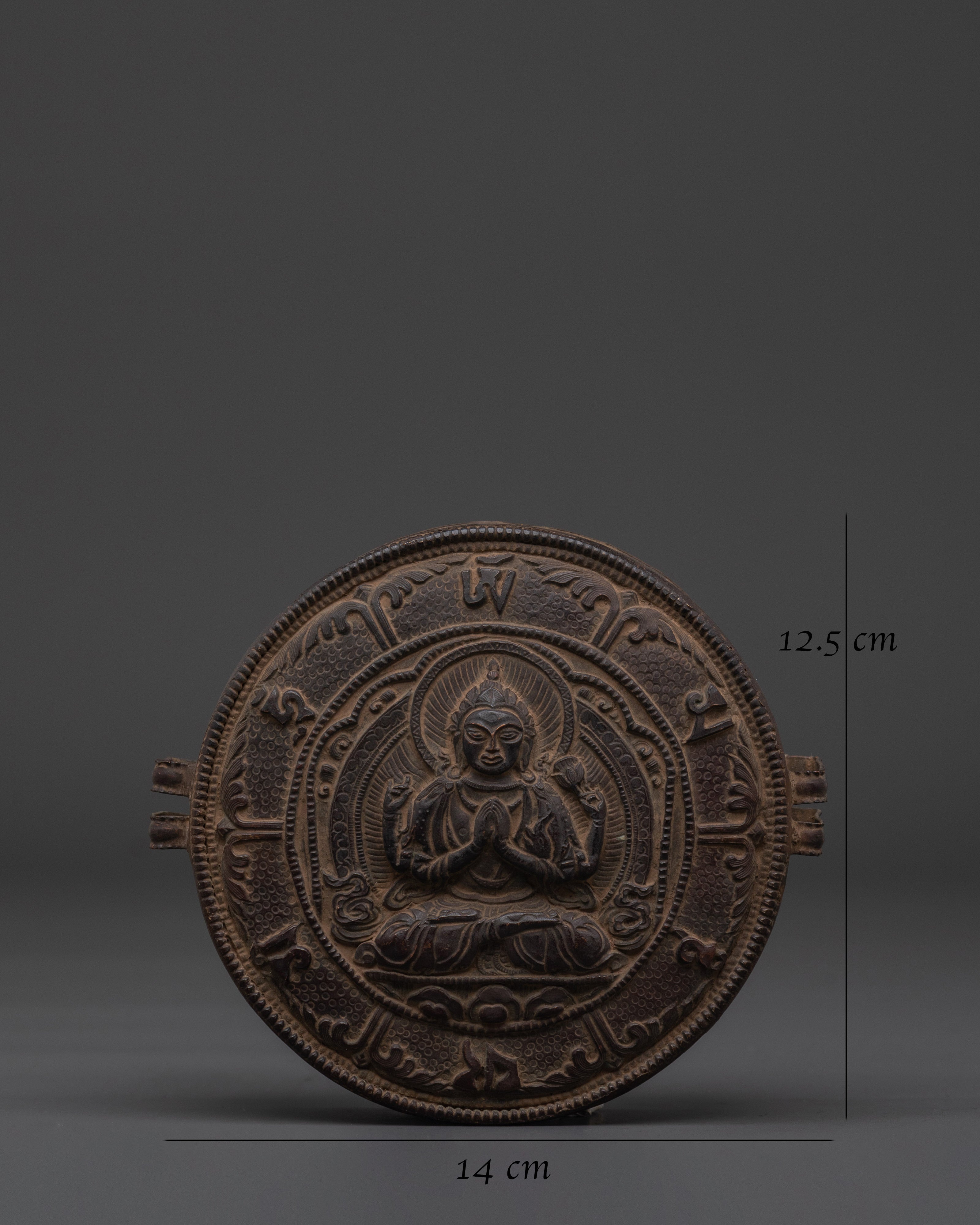 Tibetan Ghau Prayer Box | Copper Buddhist Amulet for Rituals