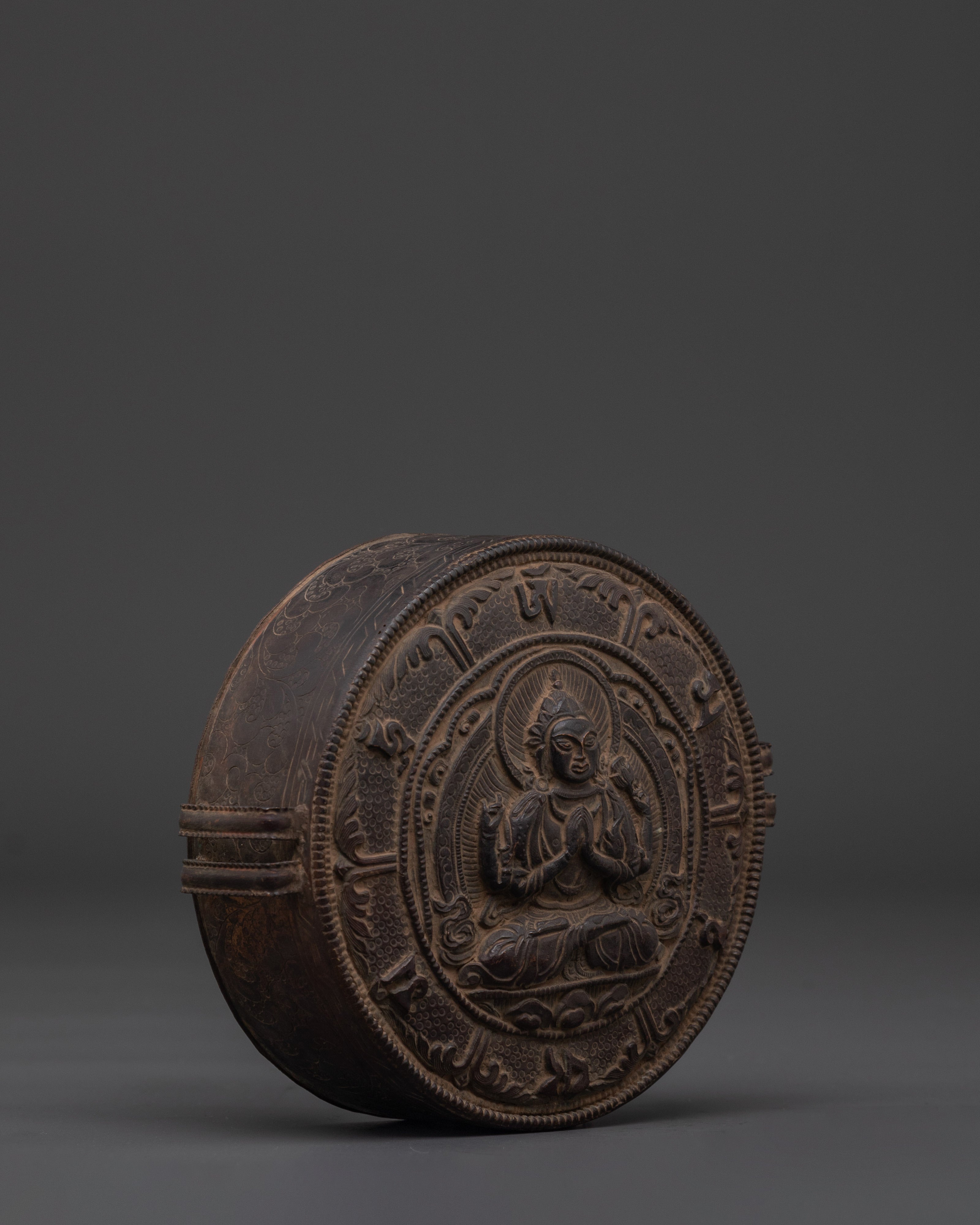 Tibetan Ghau Prayer Box | Copper Buddhist Amulet for Rituals