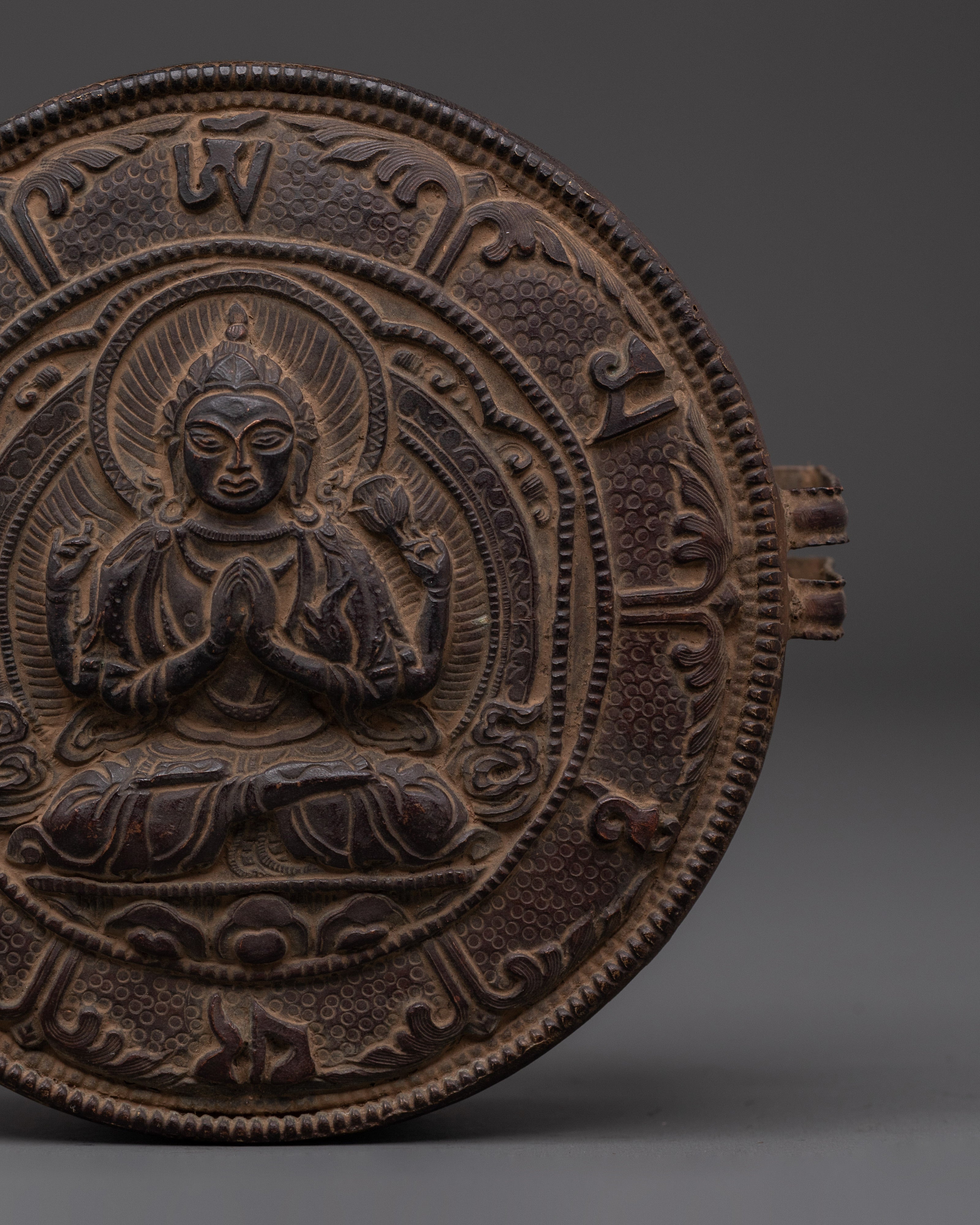 Tibetan Ghau Prayer Box | Copper Buddhist Amulet for Rituals