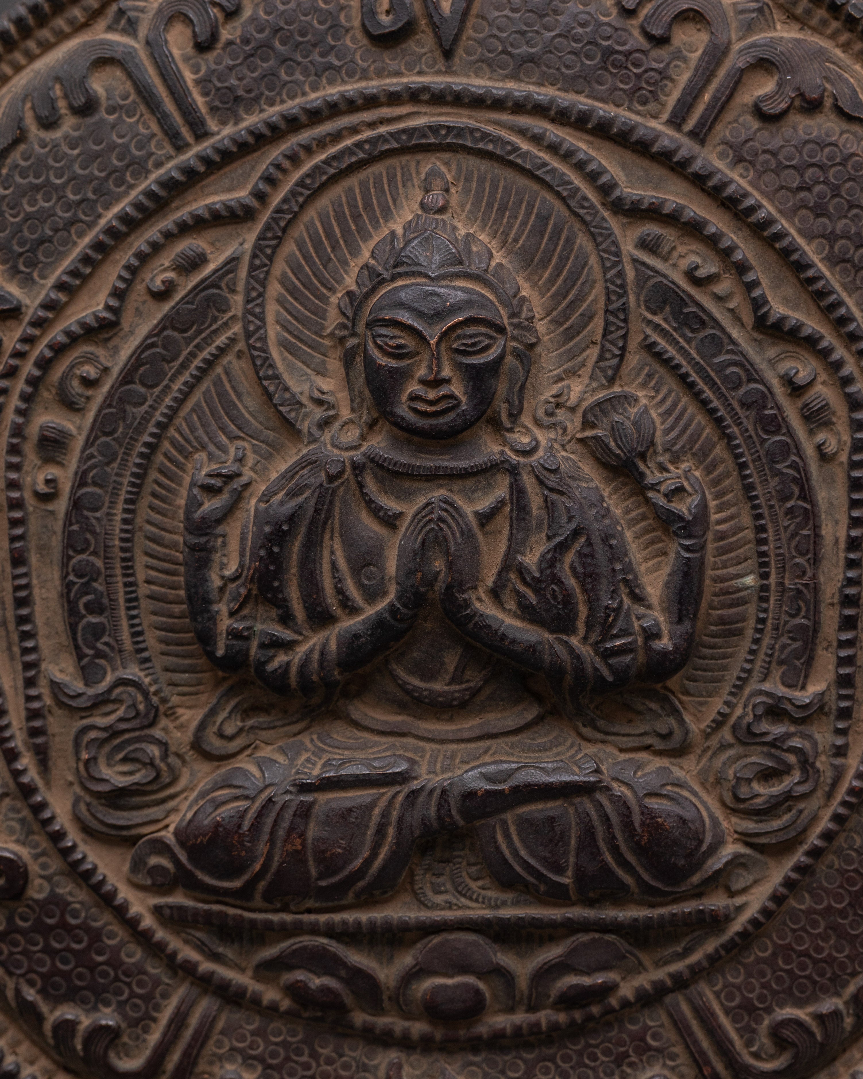 Tibetan Ghau Prayer Box | Copper Buddhist Amulet for Rituals