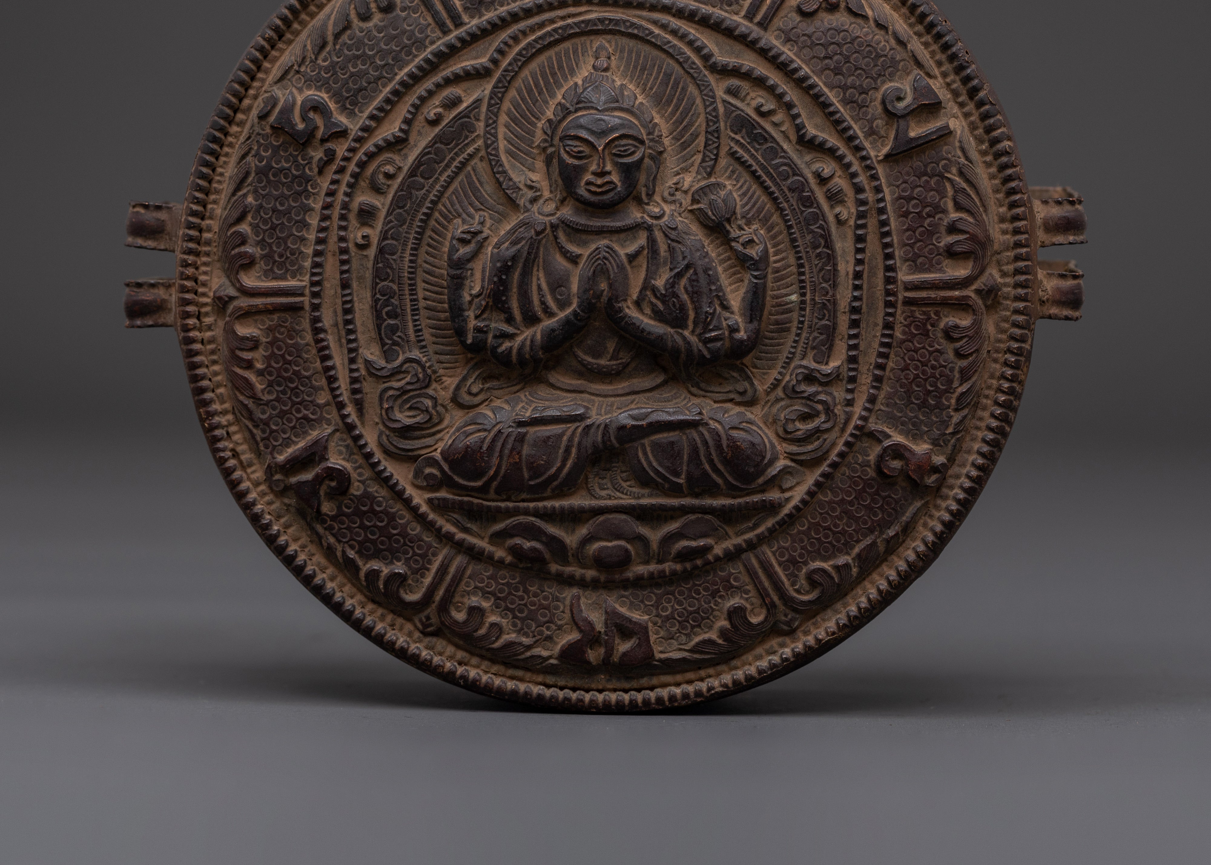 Tibetan Ghau Prayer Box | Copper Buddhist Amulet for Rituals