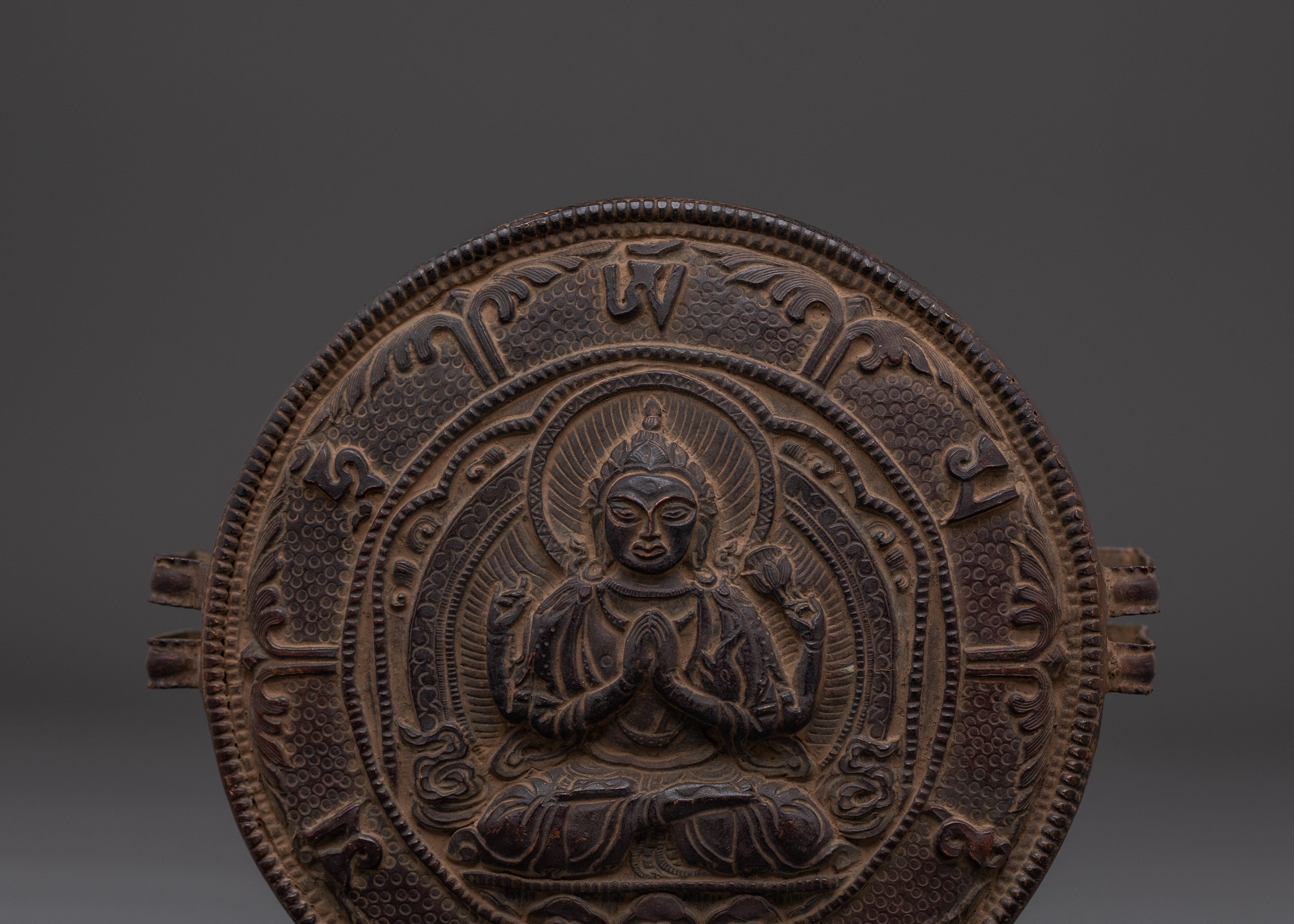 Tibetan Ghau Prayer Box | Copper Buddhist Amulet for Rituals