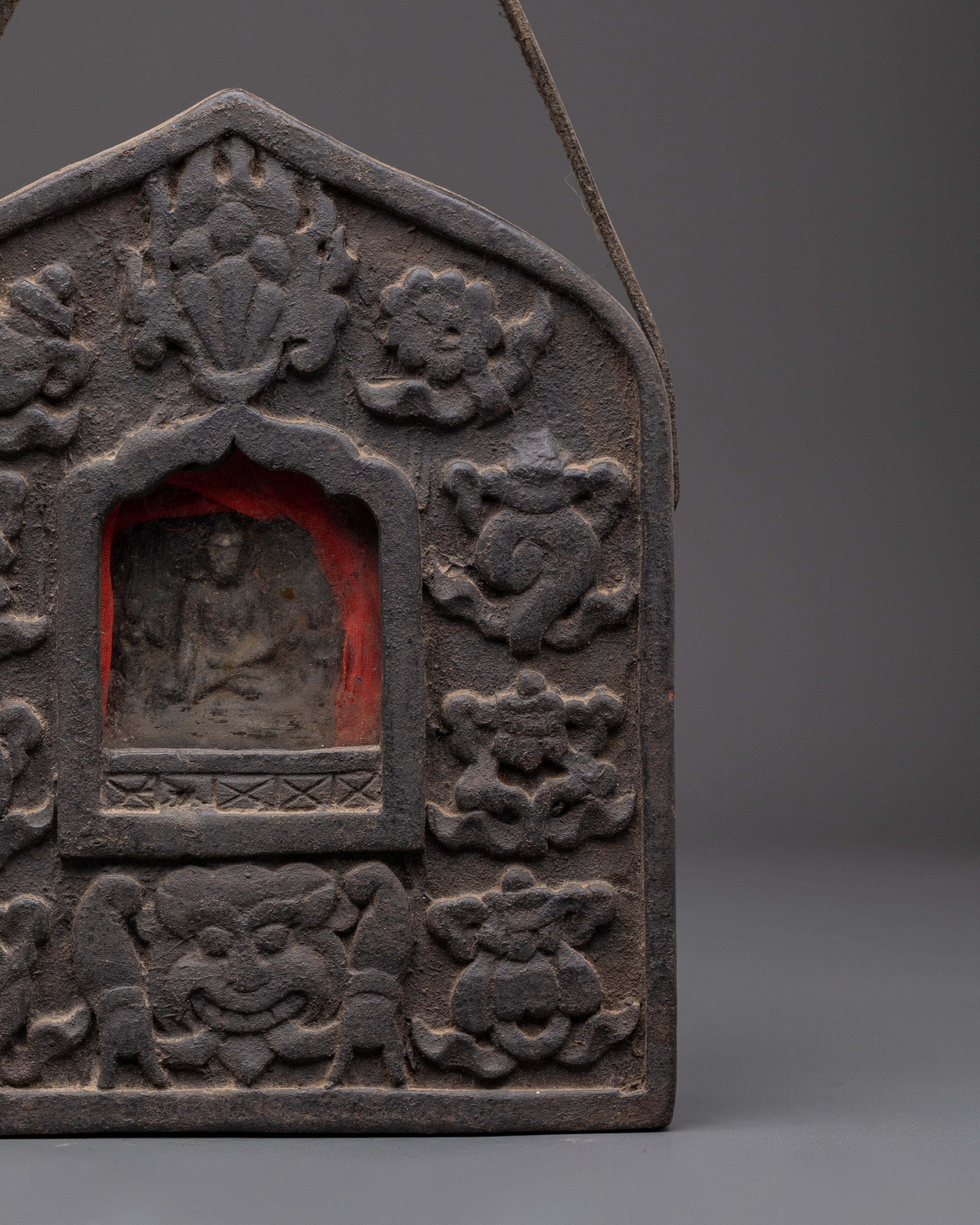 Handcrafted Ghau Box for Ceremony | Copper Buddhist Ritual Shrine