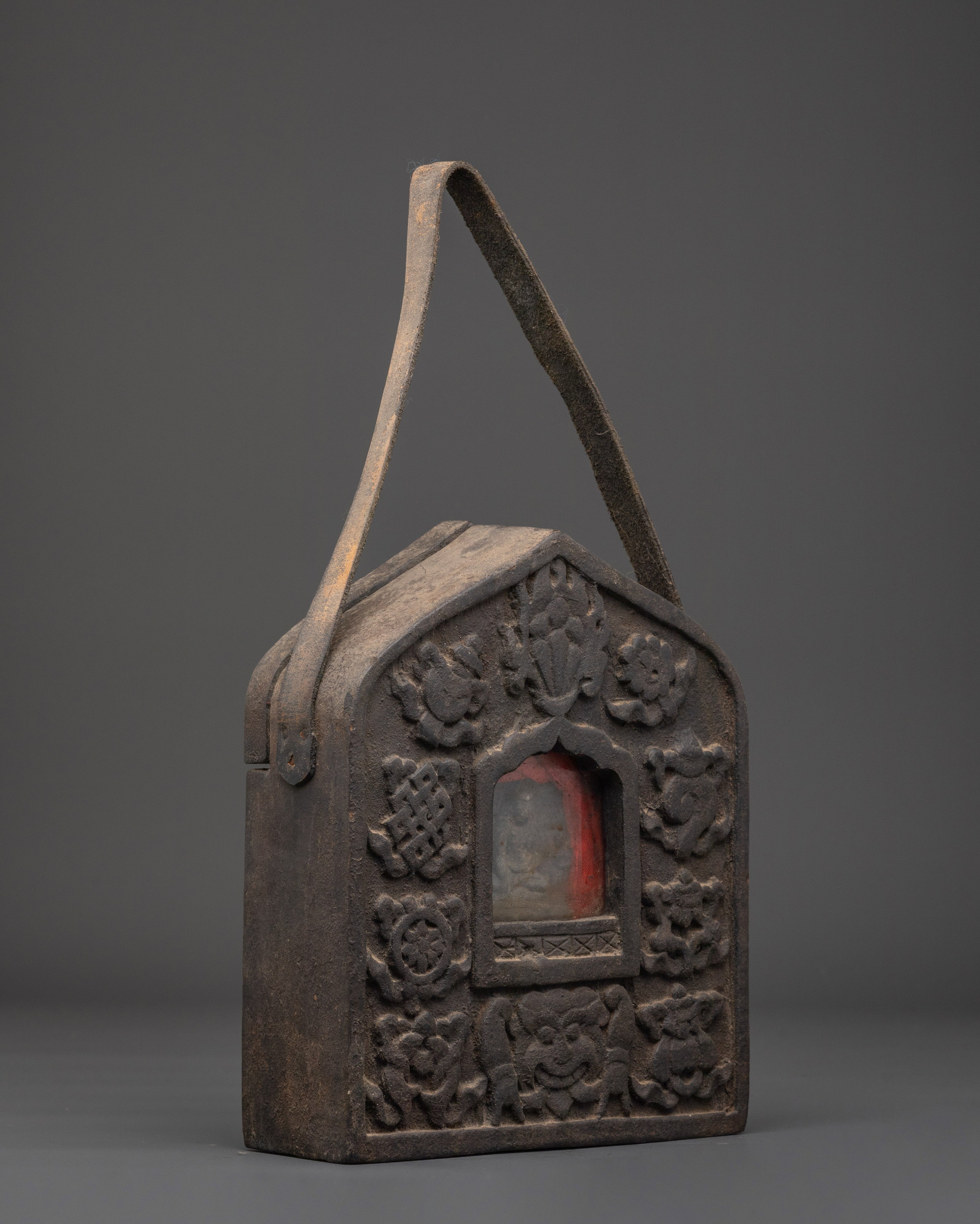Handcrafted Ghau Box for Ceremony | Copper Buddhist Ritual Shrine