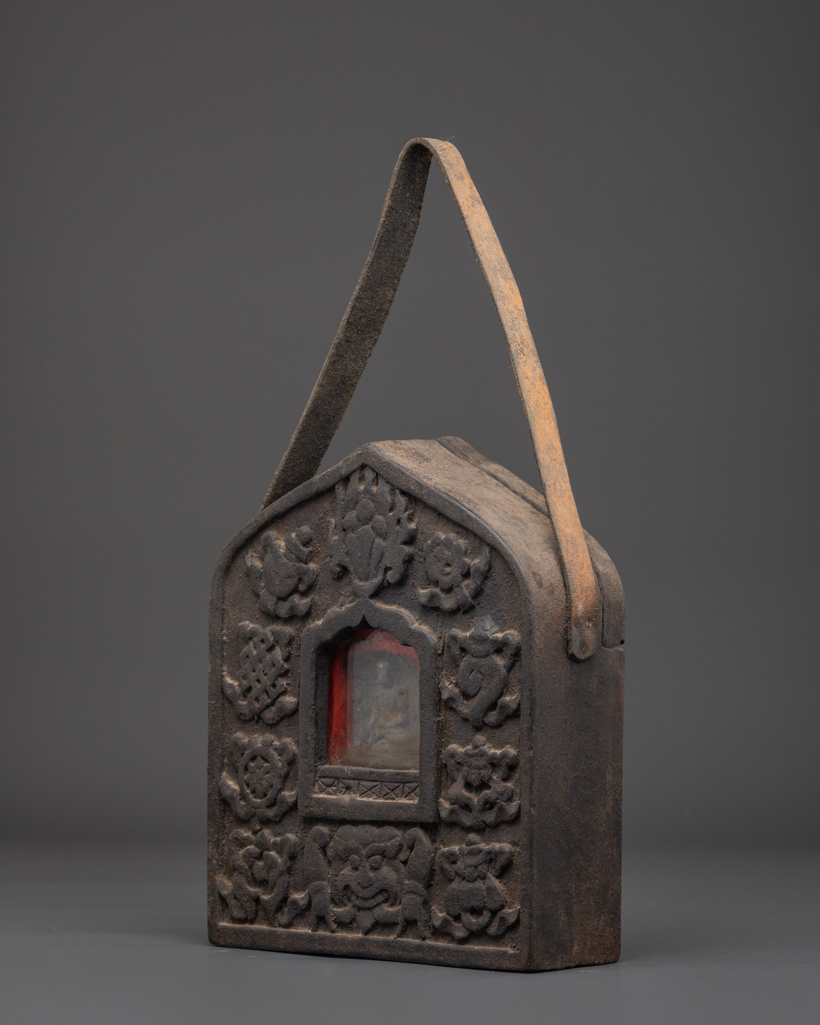 Handcrafted Ghau Box for Ceremony | Copper Buddhist Ritual Shrine