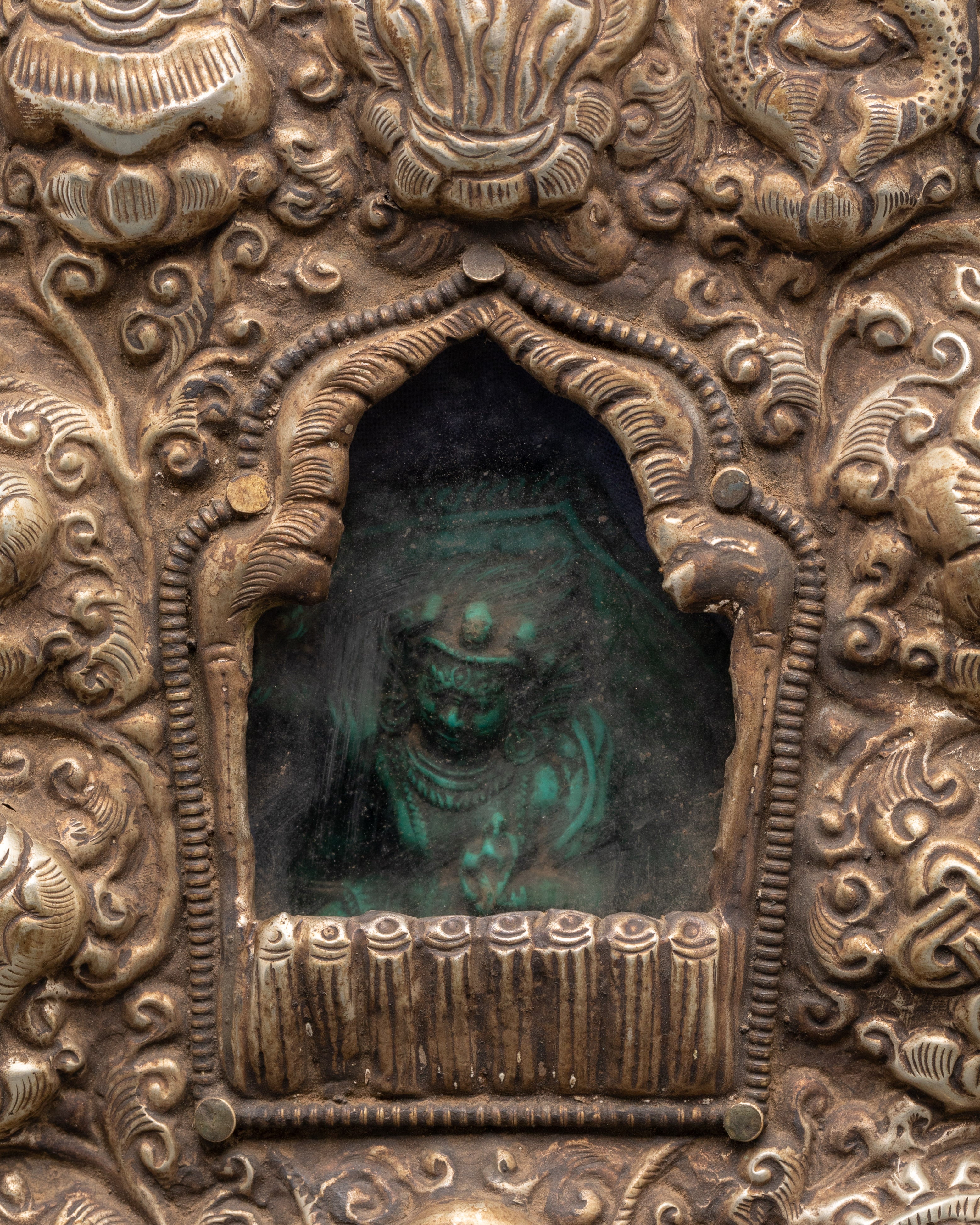 Handcrafted Amulet Ghau Box | Copper Buddhist Ritual Shrine
