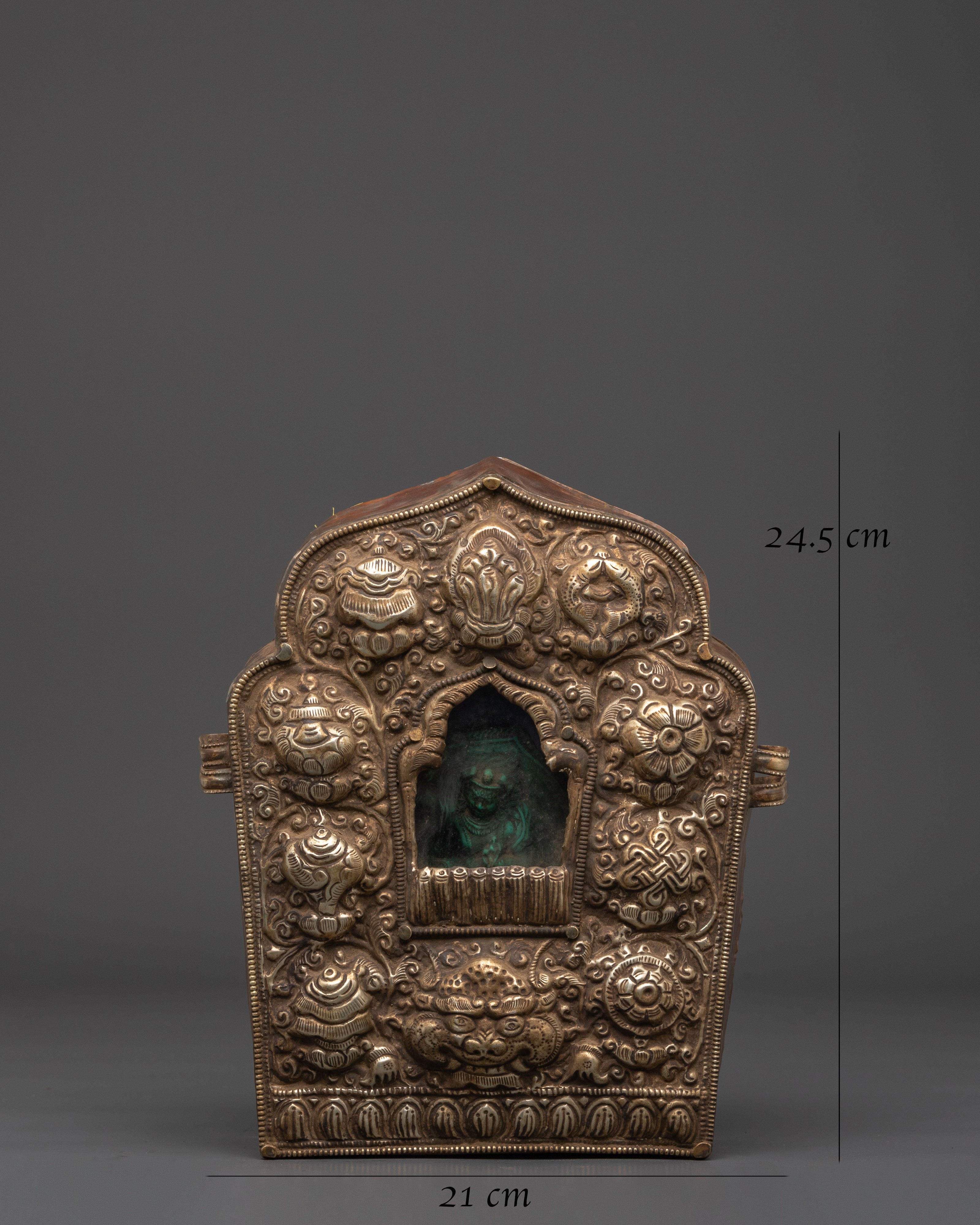 Handcrafted Amulet Ghau Box | Copper Buddhist Ritual Shrine