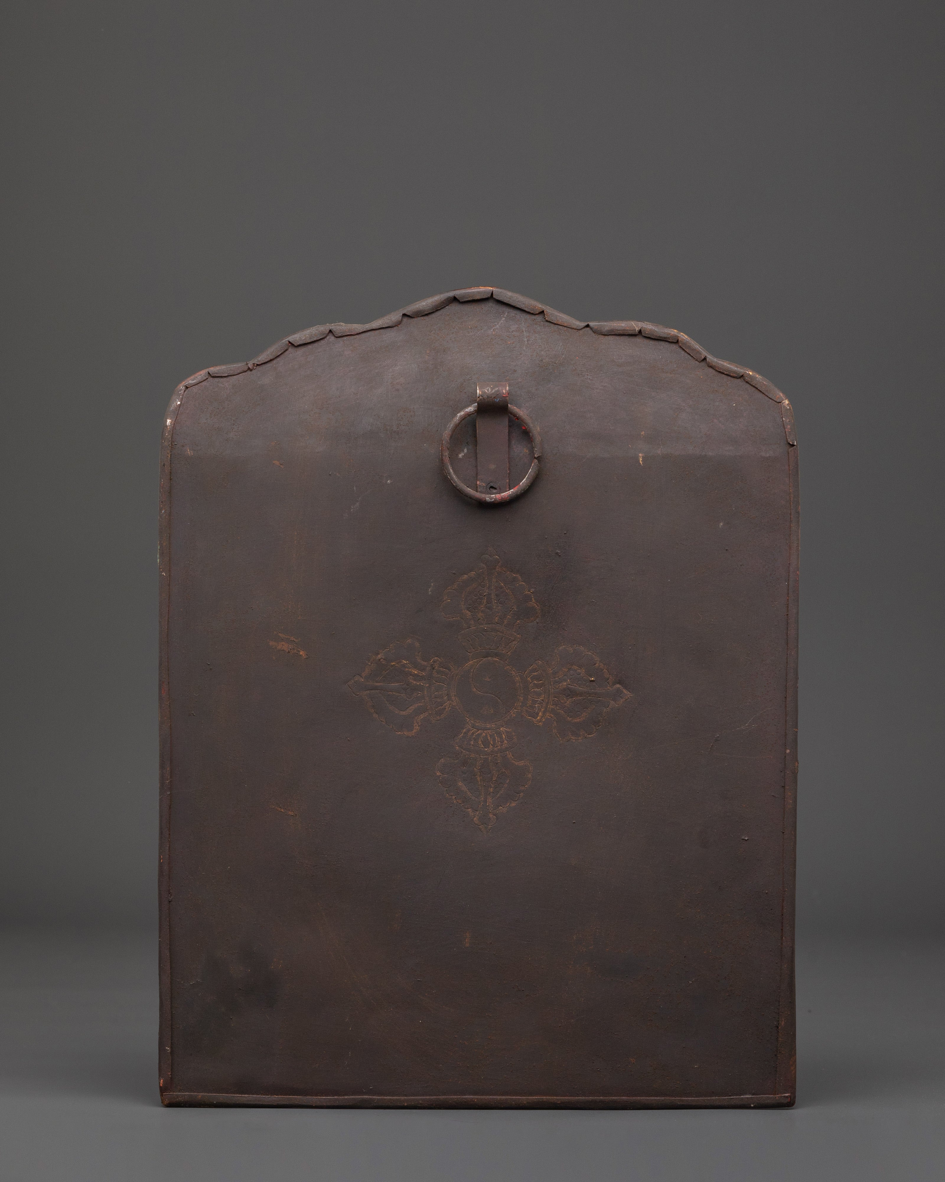 Handmade Copper Chitipati Wall Hanging | Tibetan Skeleton Deity Art