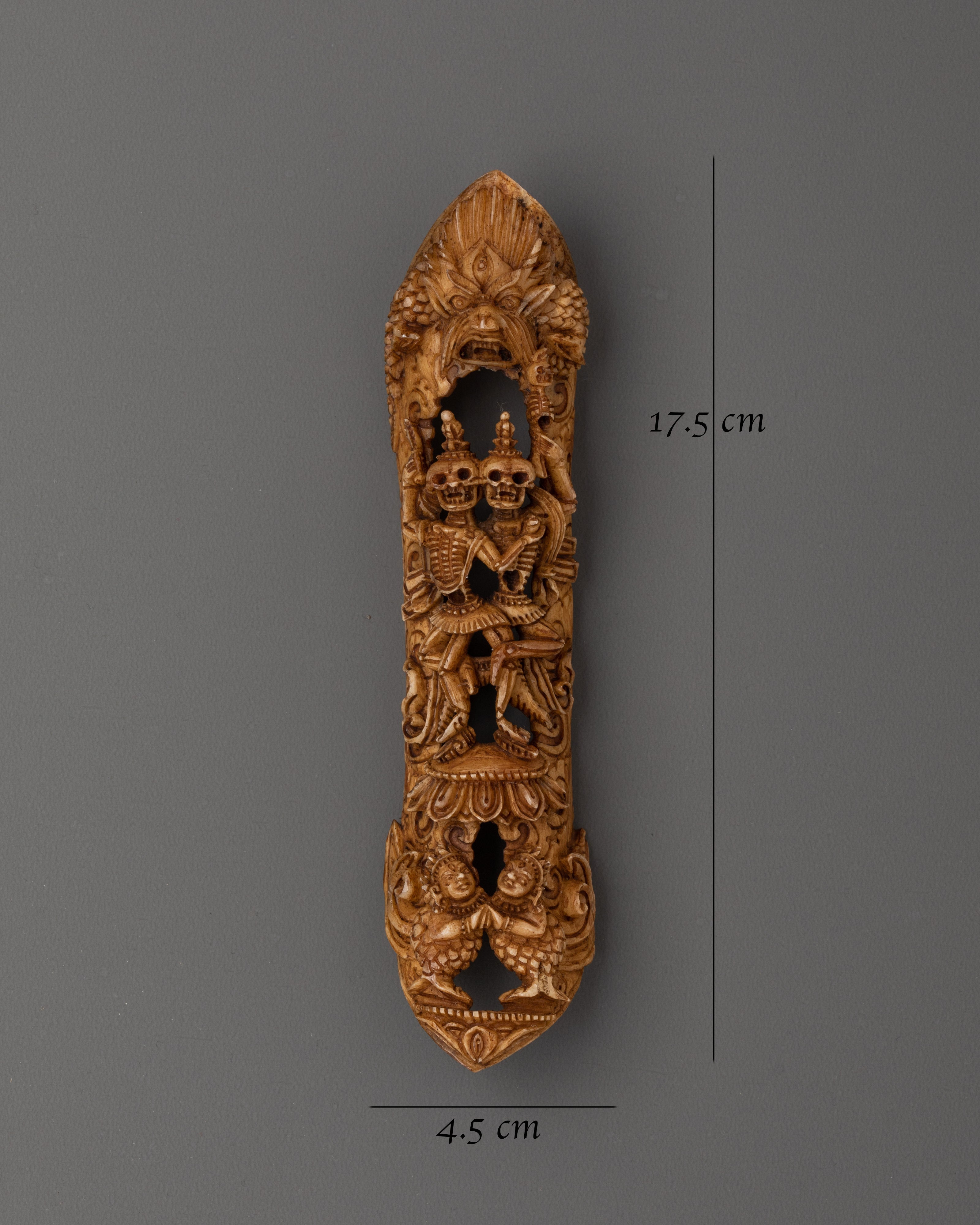 Handmade Tibetan Chitipati Carving | Ethically Sourced Yak Bone Art