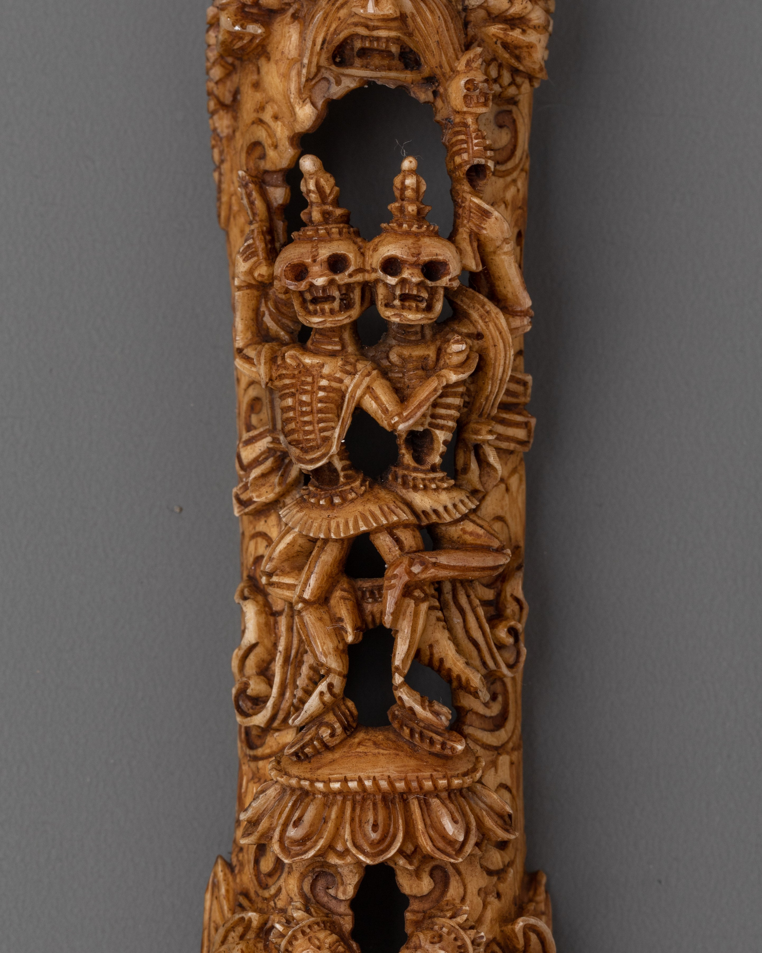 Handmade Tibetan Chitipati Carving | Ethically Sourced Yak Bone Art