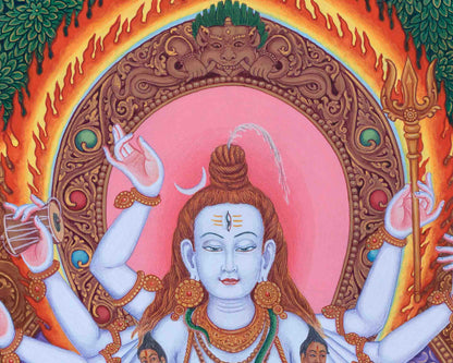 Dancing Divinity: Nataraja Shiva Thangka Print | Lord Shiva | Traditional Gift Ideas