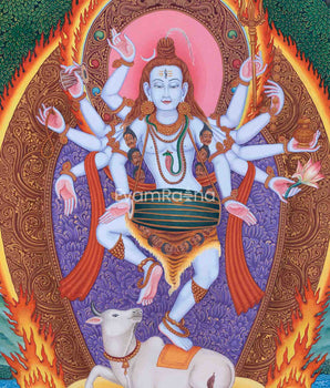 Dancing Divinity: Nataraja Shiva Thangka Print | Lord Shiva | Traditional Gift Ideas