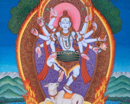 Dancing Divinity: Nataraja Shiva Thangka Print | Lord Shiva | Traditional Gift Ideas