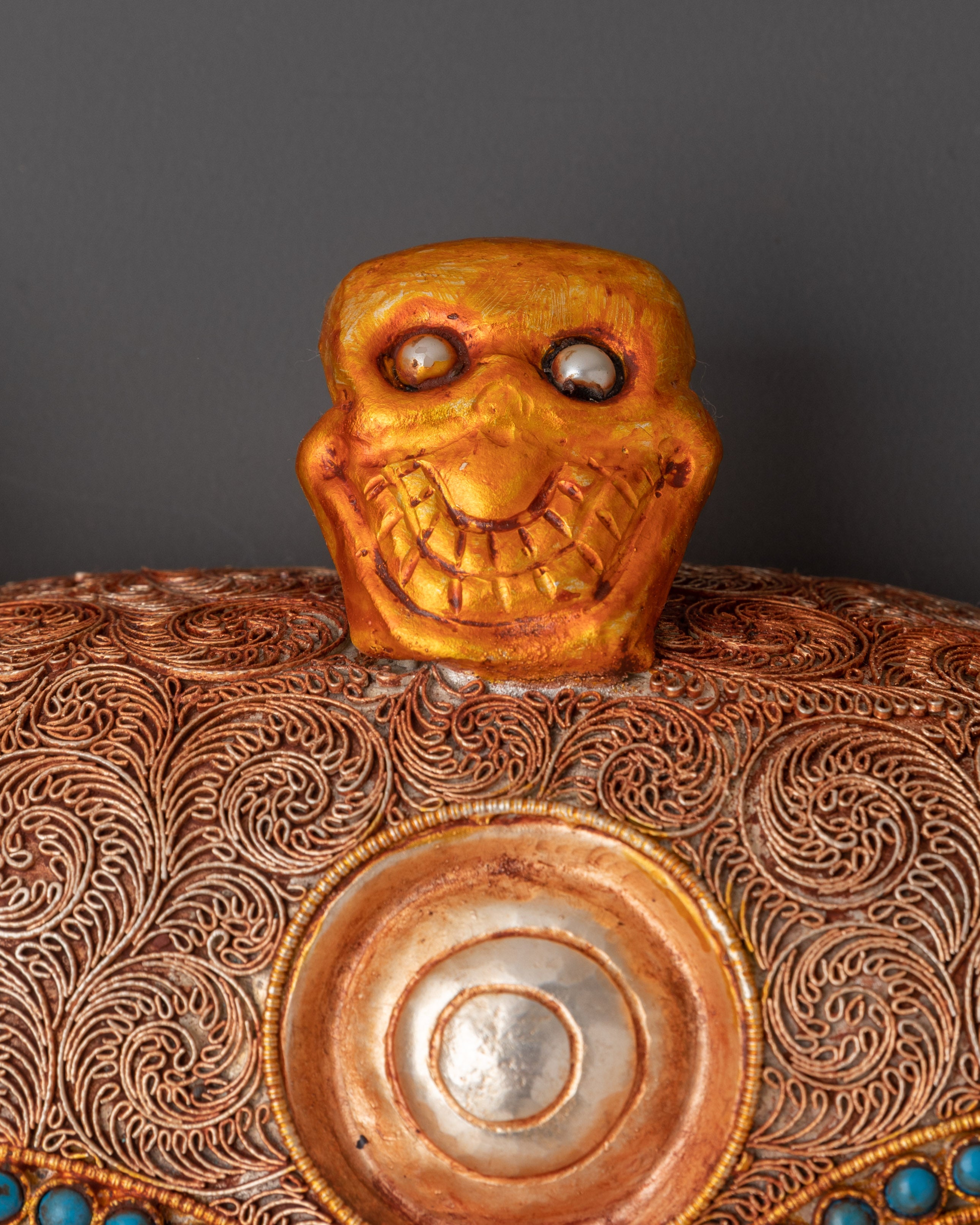 Tibetan Deity Bhairav Mask Wall Hanging | Buddhist Spiritual Home Decor