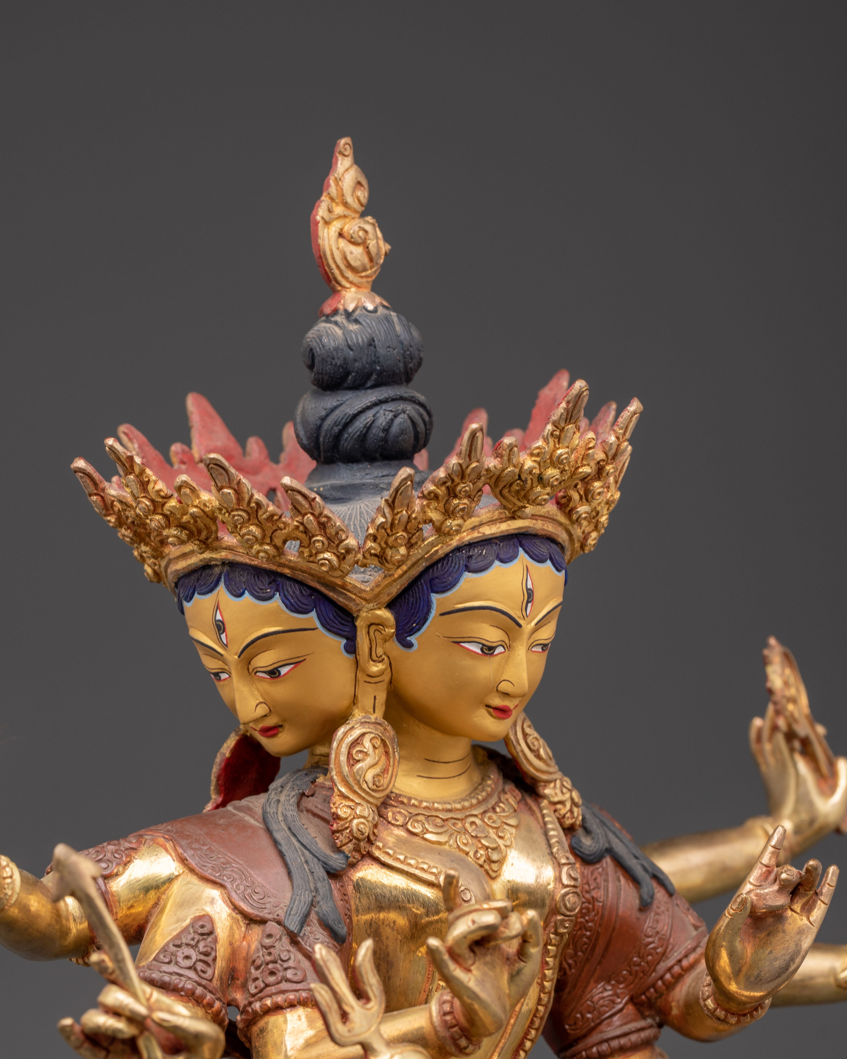 Sacred Dukar White Umbrella Deity Sculpture | Tibetan Buddhist Statue for Protection