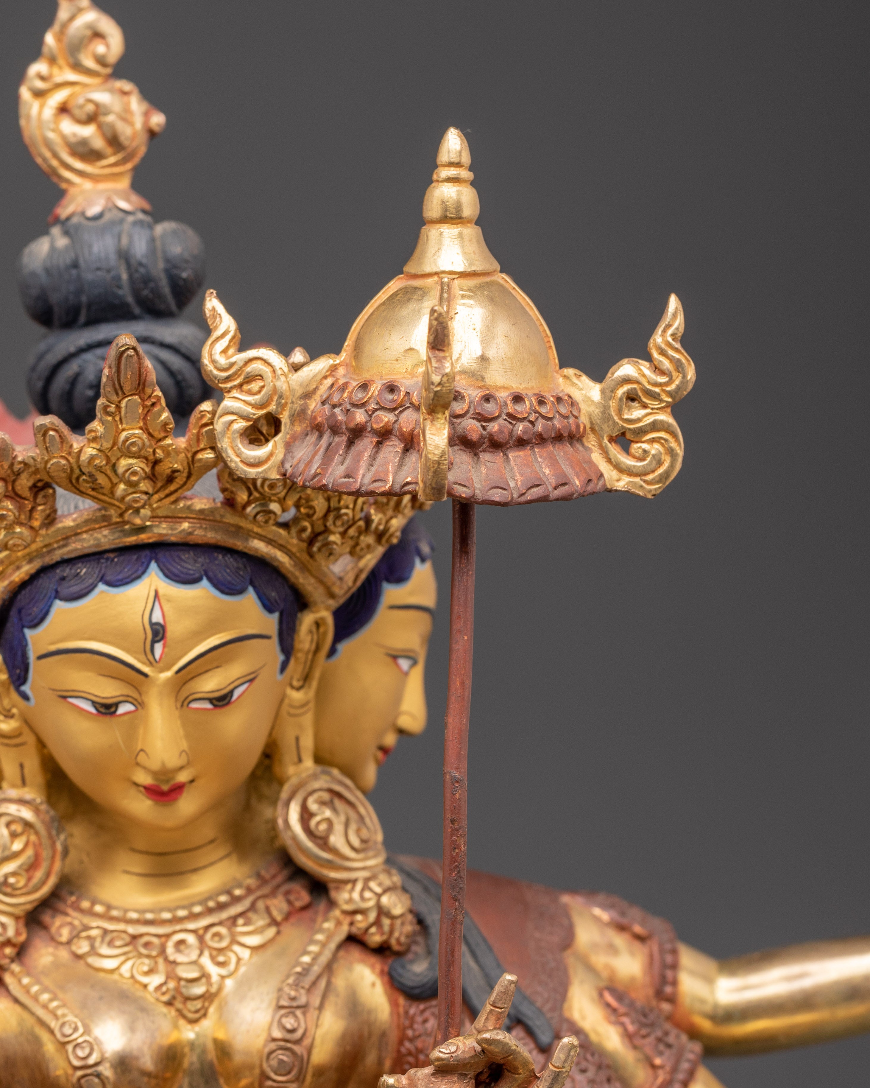 Sacred Dukar White Umbrella Deity Sculpture | Tibetan Buddhist Statue for Protection