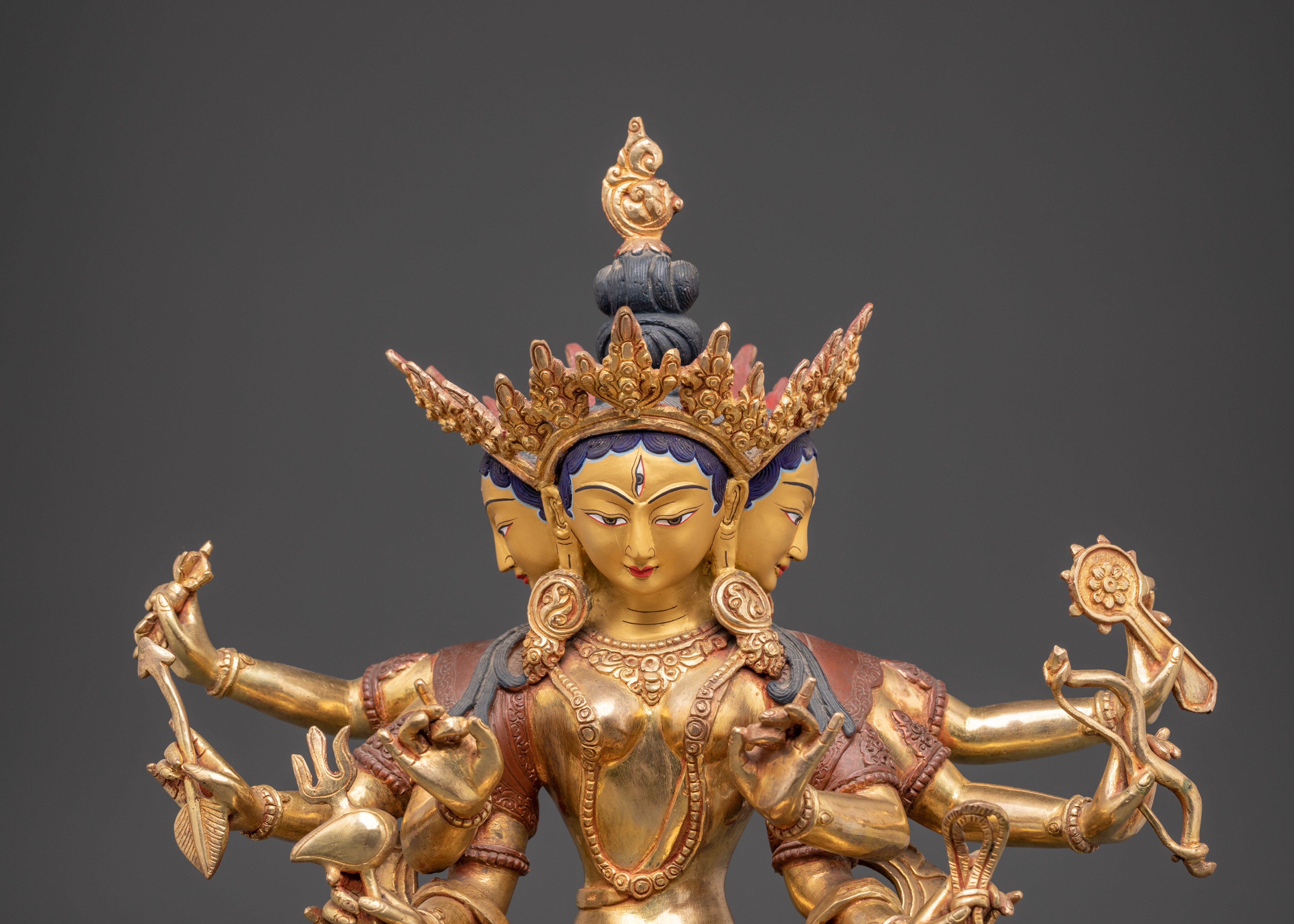 Sacred Dukar White Umbrella Deity Sculpture | Tibetan Buddhist Statue for Protection
