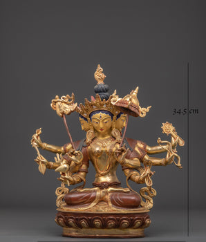 Sacred Dukar White Umbrella Deity Sculpture | Tibetan Buddhist Statue for Protection