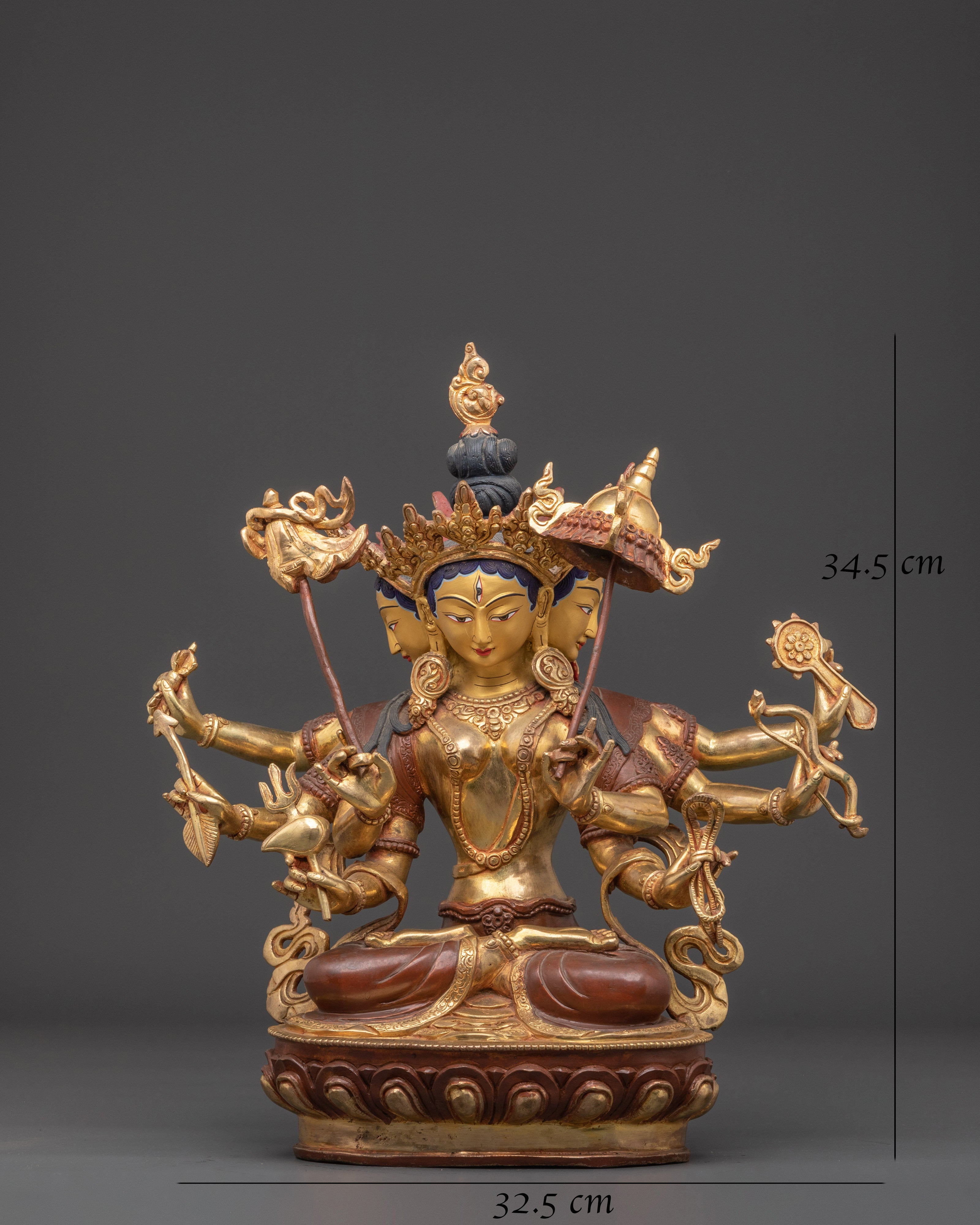 Sacred Dukar White Umbrella Deity Sculpture | Tibetan Buddhist Statue for Protection