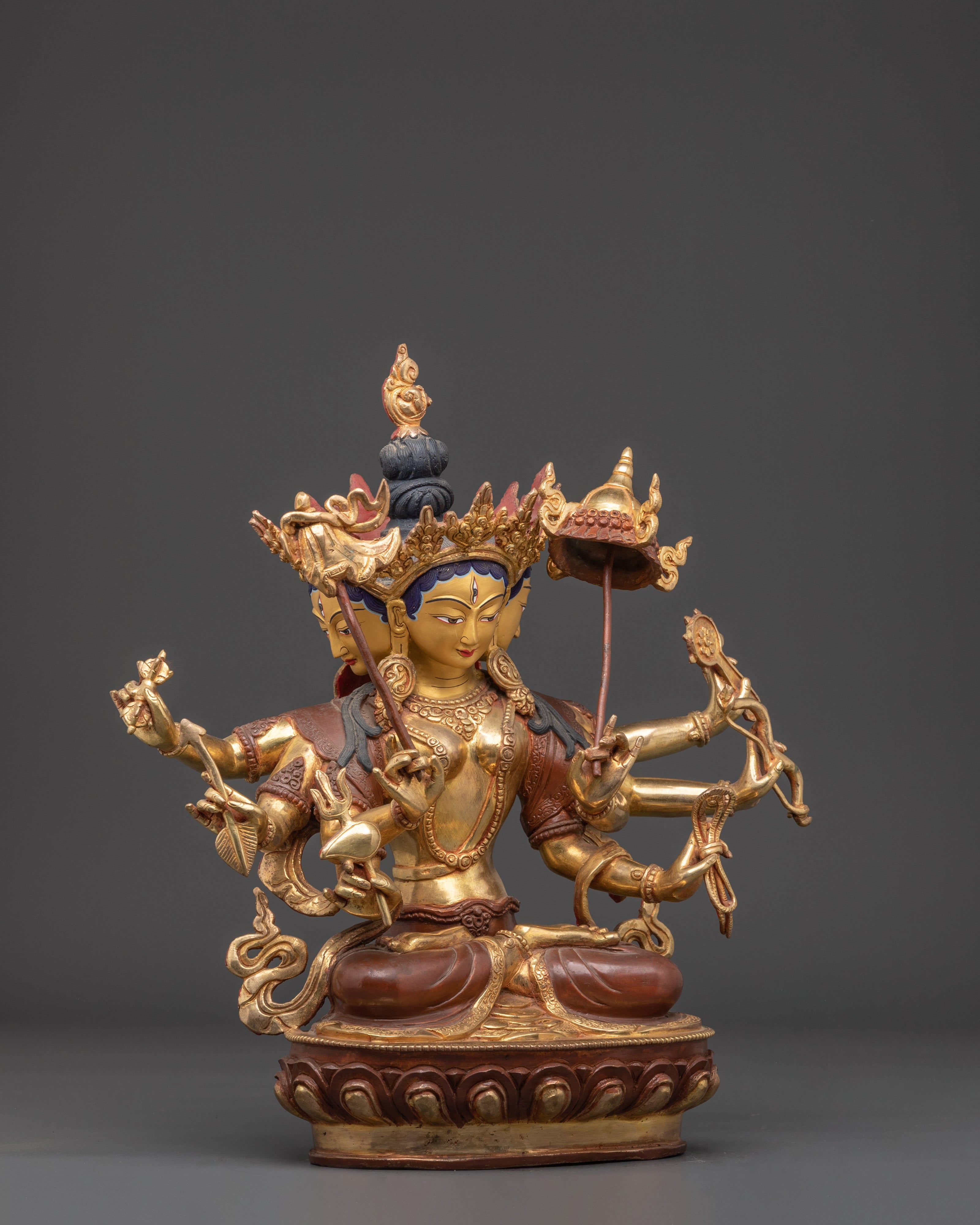 Sacred Dukar White Umbrella Deity Sculpture | Tibetan Buddhist Statue for Protection