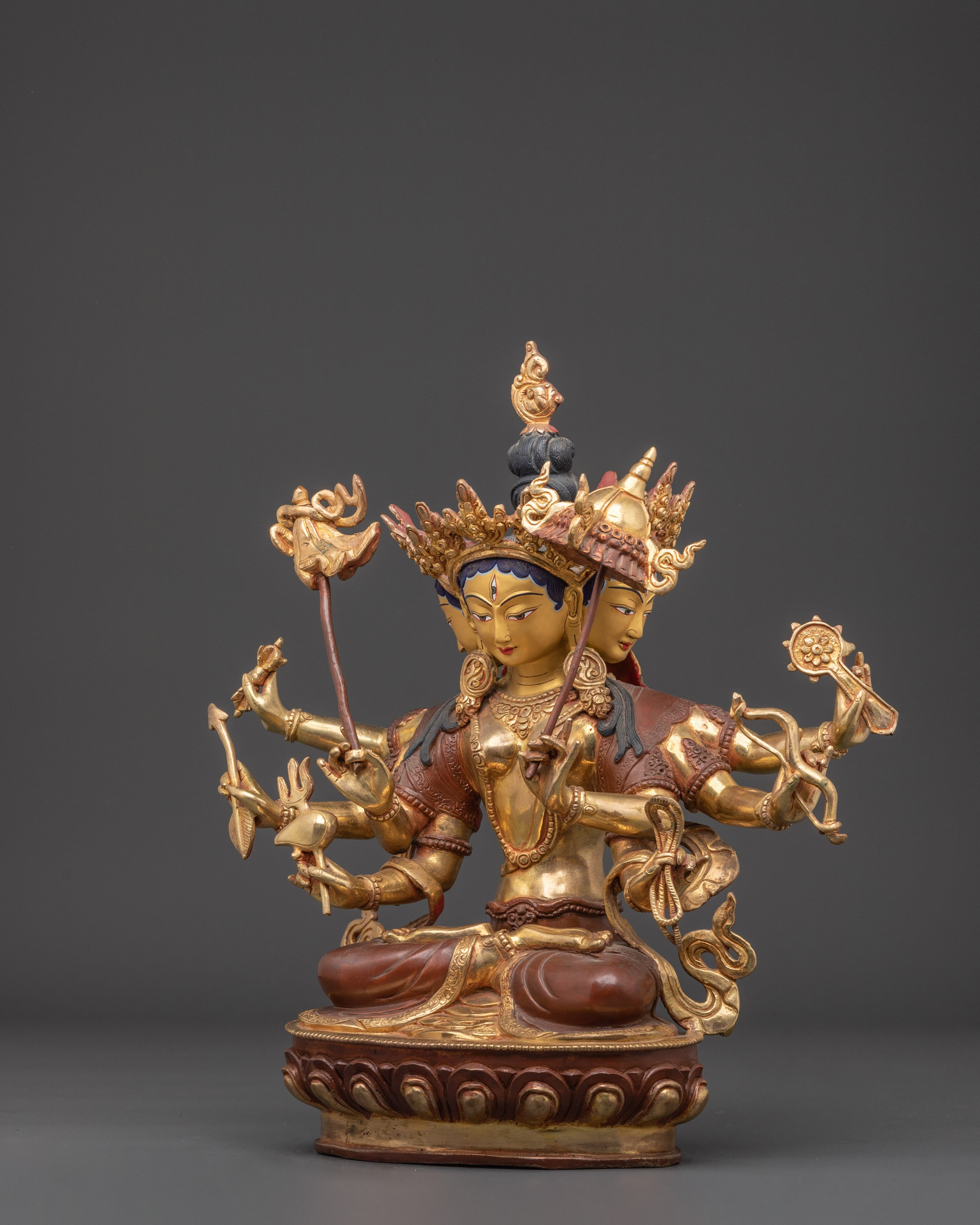 Sacred Dukar White Umbrella Deity Sculpture | Tibetan Buddhist Statue for Protection
