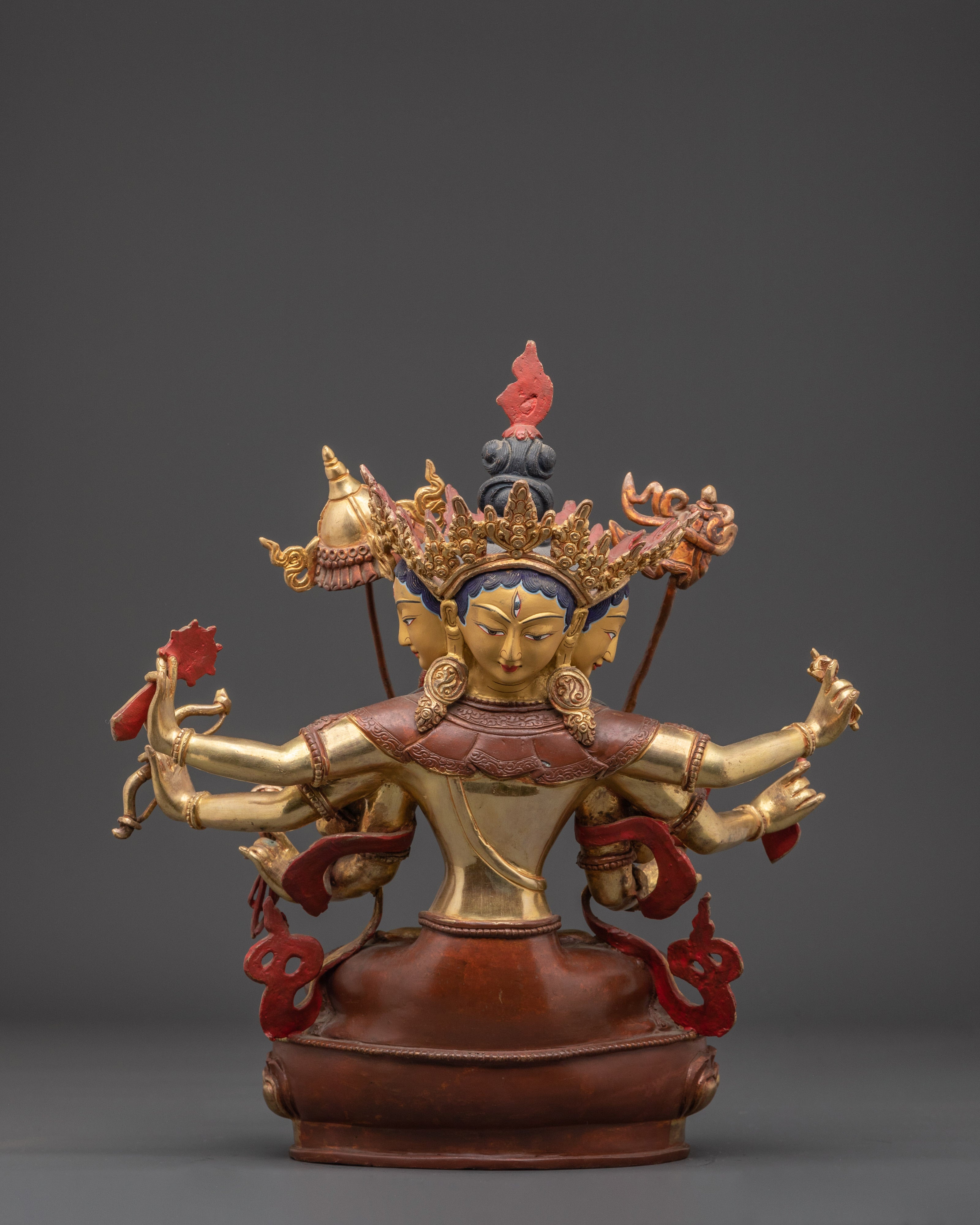 Sacred Dukar White Umbrella Deity Sculpture | Tibetan Buddhist Statue for Protection