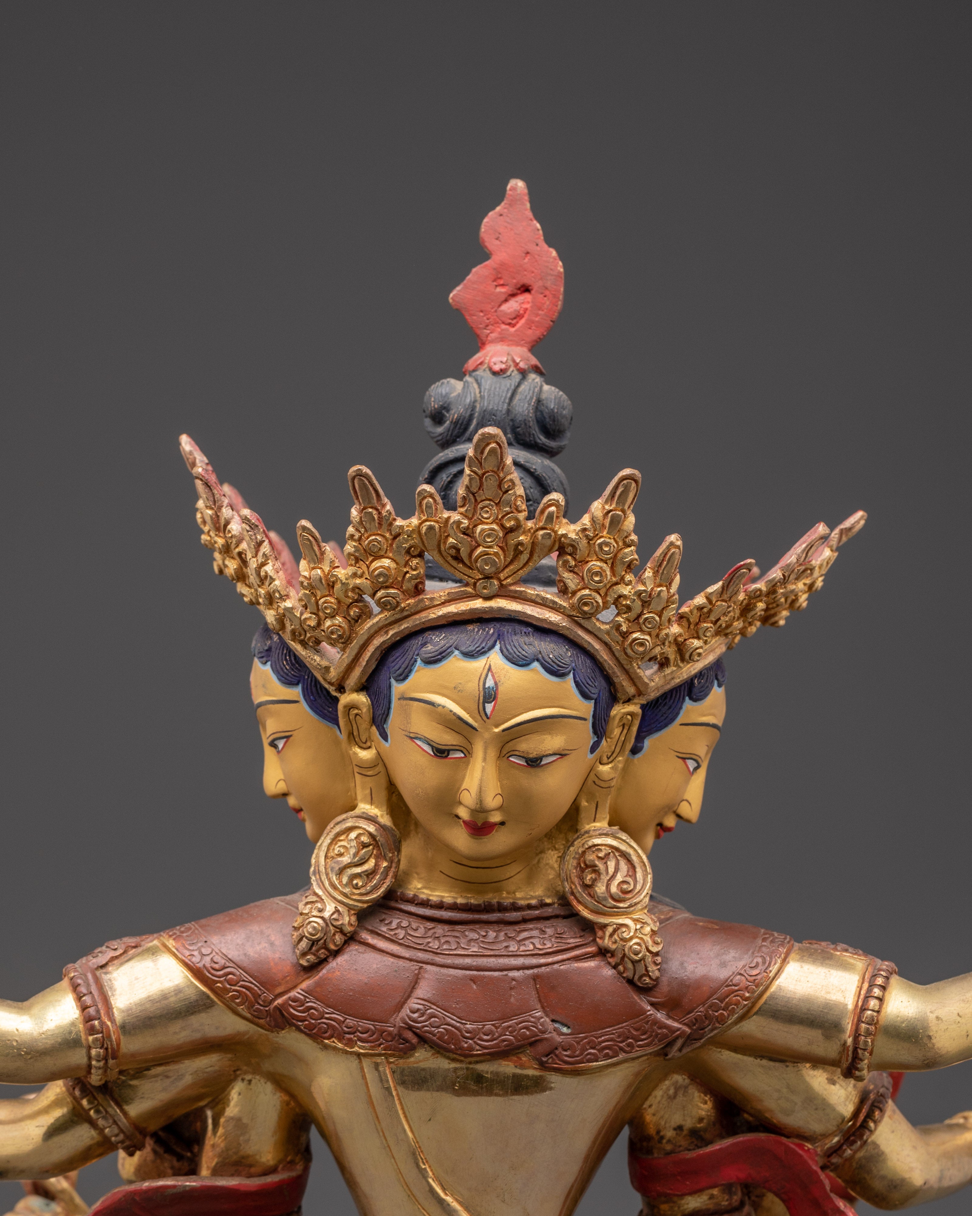 Sacred Dukar White Umbrella Deity Sculpture | Tibetan Buddhist Statue for Protection