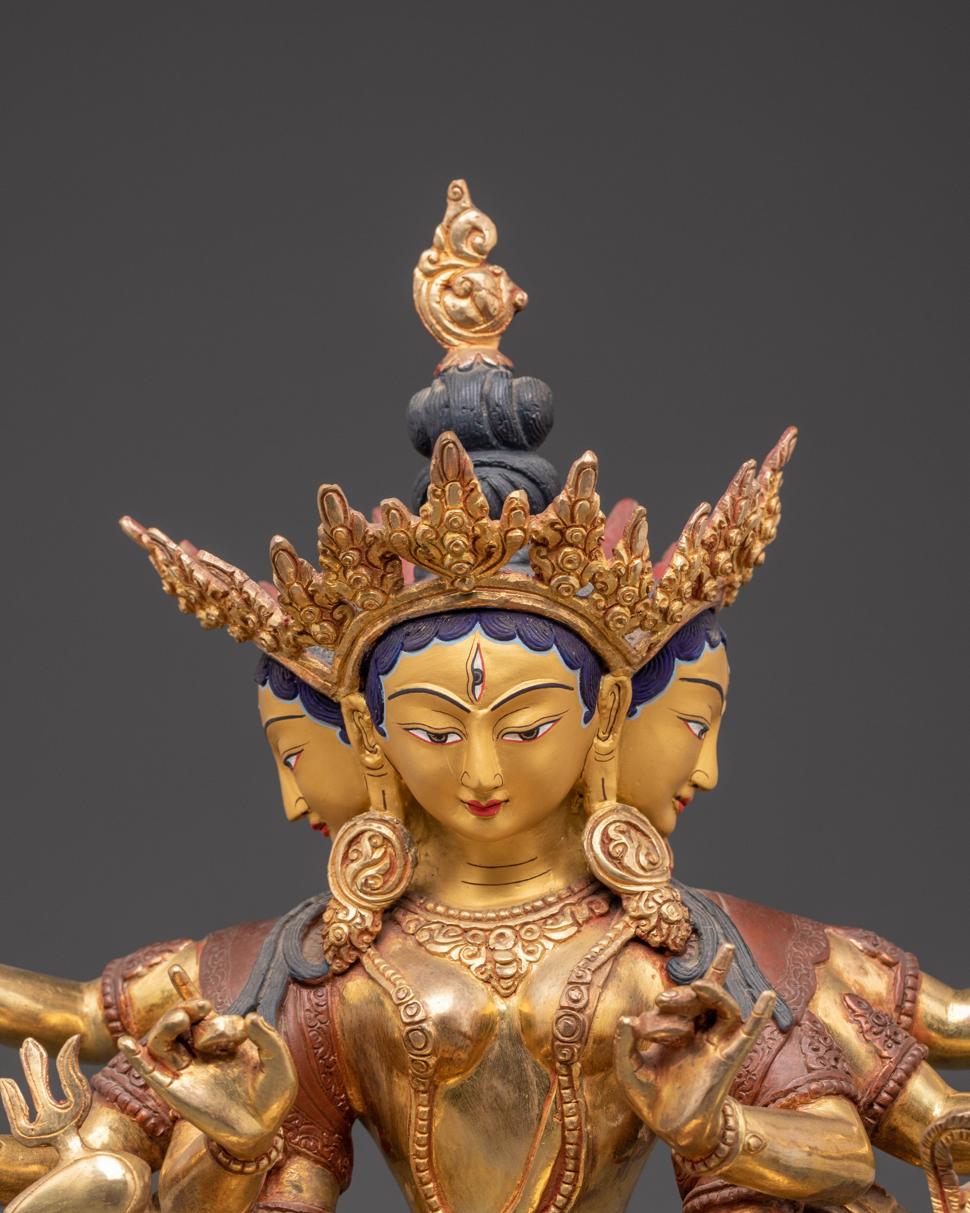 Sacred Dukar White Umbrella Deity Sculpture | Tibetan Buddhist Statue for Protection