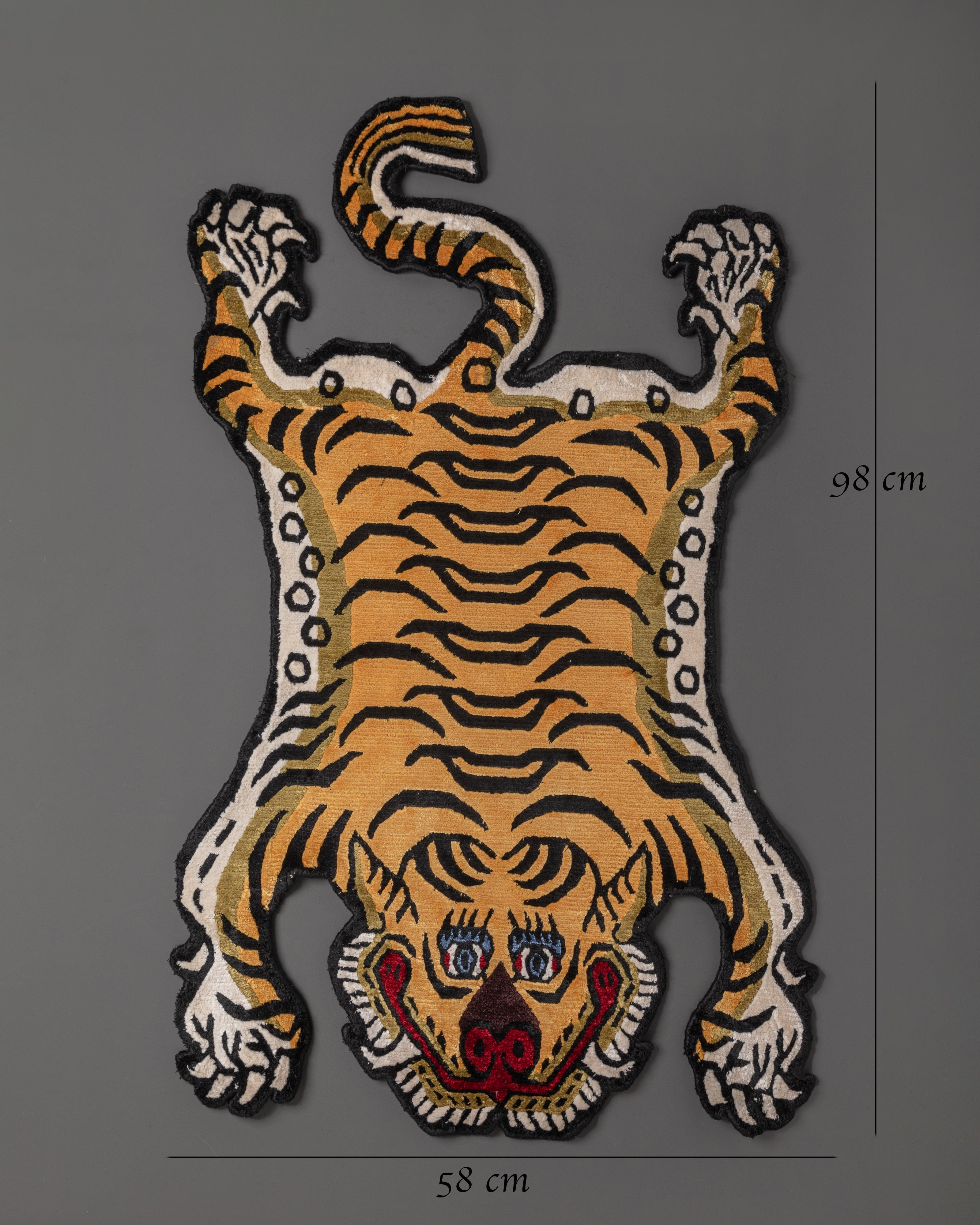 Tibetan Tiger Tufted Woolen Rug | Handcrafted Rug